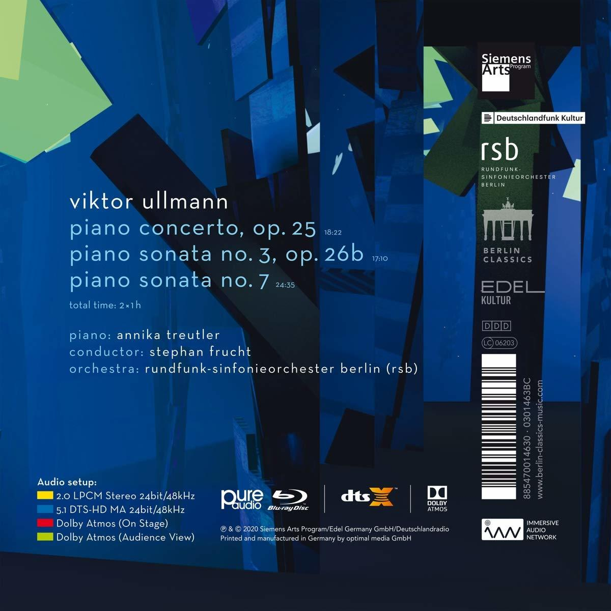 Rückseite einer CD-Hülle mit Informationen über ein klassisches Musikalbum. Enthält Credits und Trackliste.