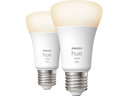 PHILIPS HUE White 2er Pack E27 - Leuchtmittel (Weiss)