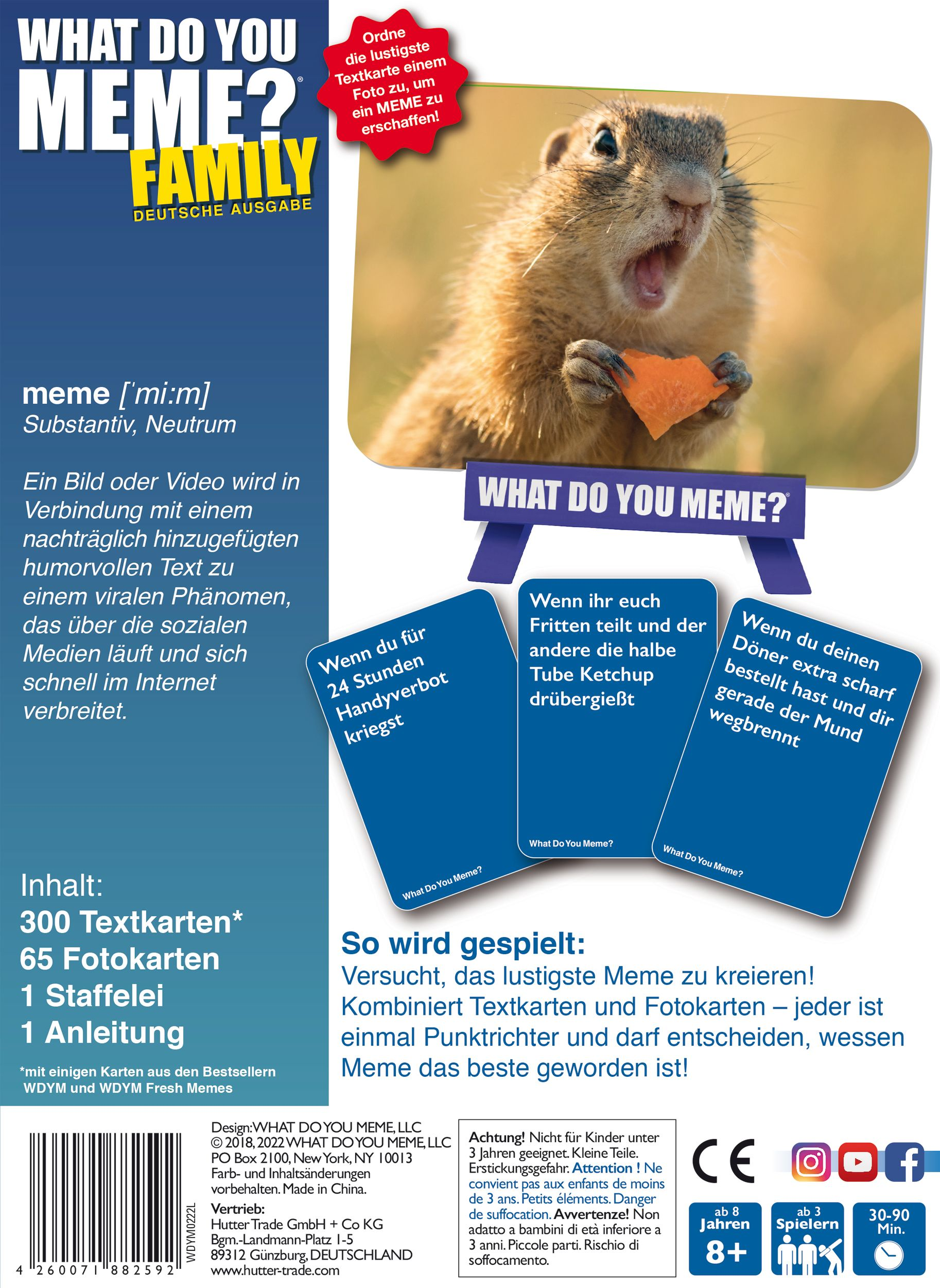 HUTTER What Do You Meme - Family Edition (DE) Familienspiel Mehrfarbig