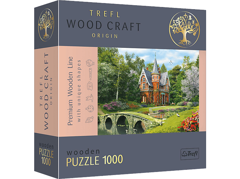 TREFL Holz Puzzle (1000 Teile) - Viktorianisches Haus Puzzle Mehrfarbig