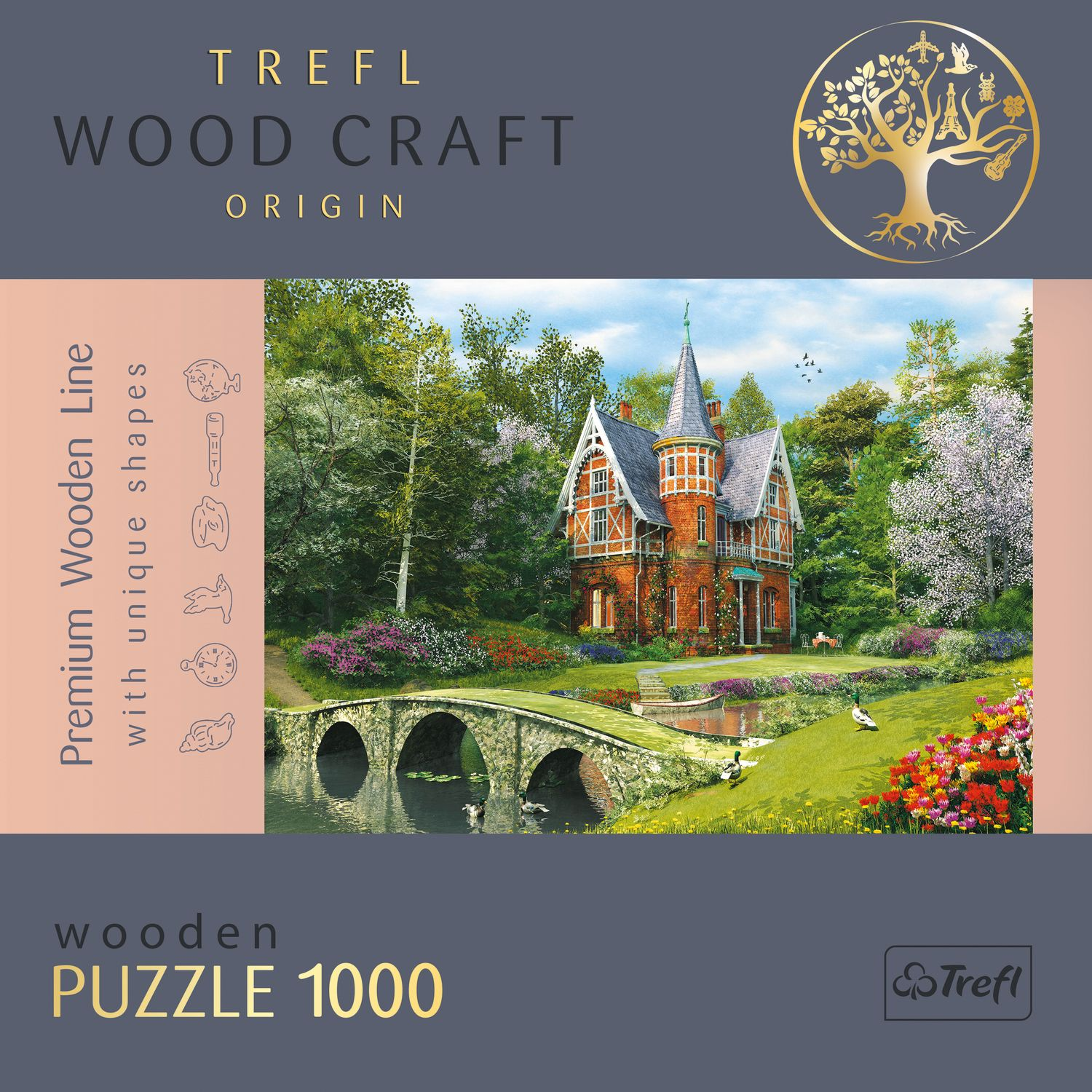 Teile) (1000 Viktorianisches Mehrfarbig Puzzle Haus TREFL - Puzzle Holz