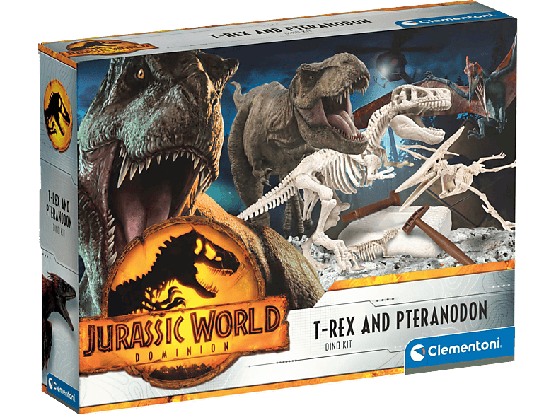 CLEMENTONI Clementoni Jurassic World 3 - Ausgrabungs-Set T-Rex & Triceratops Spielset Mehrfarbig