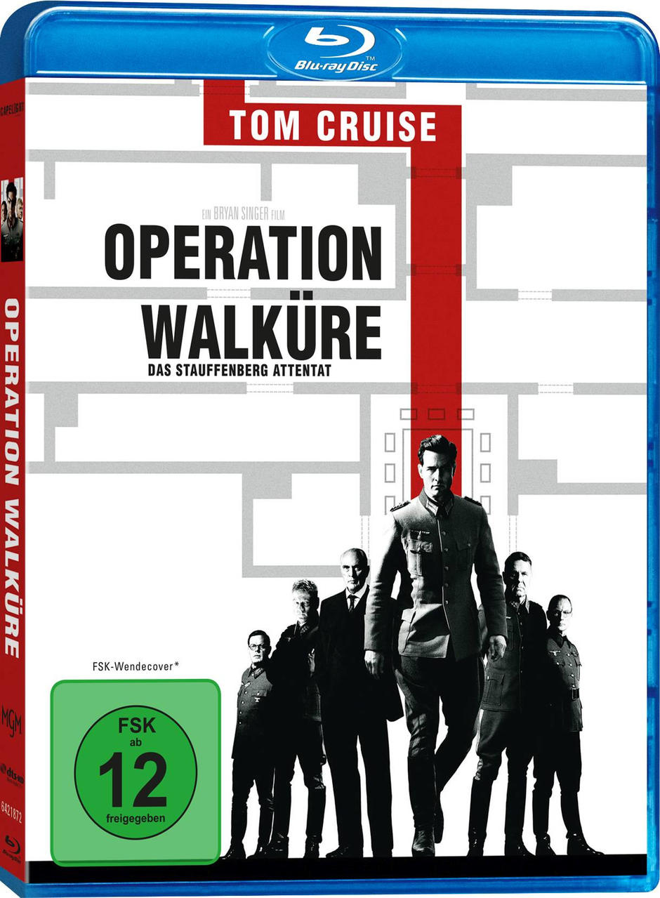 Filmcover für Operation Walküre, eine Blu-ray Disc mit Tom Cruise auf dem Cover.