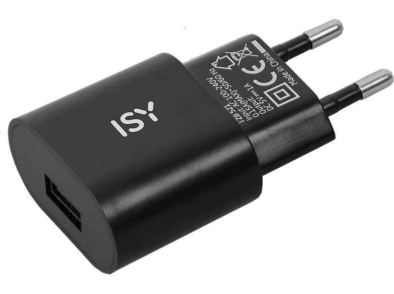 ISY IZB-521 Ladegerät, USB-A, Schwarz