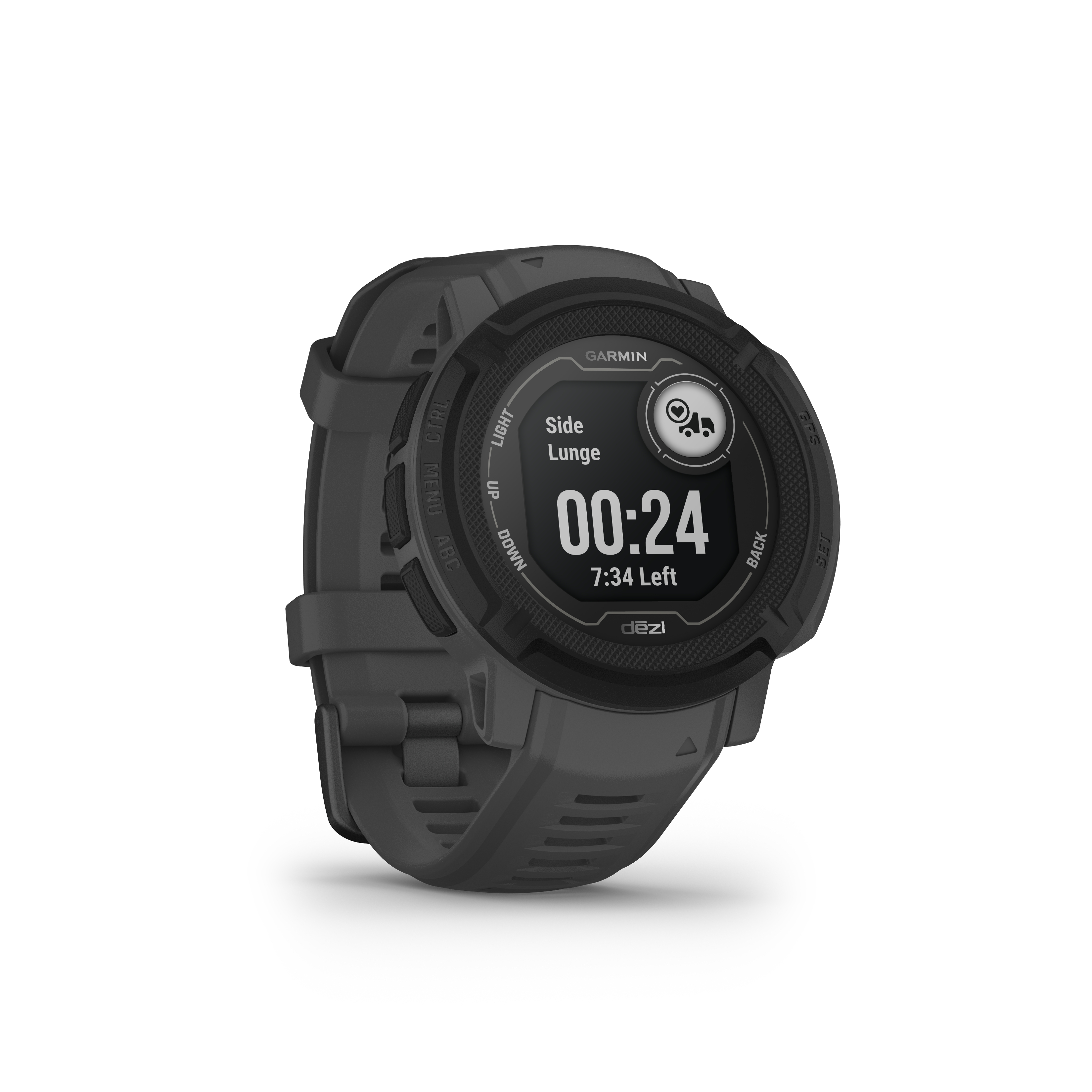 GARMIN Instinct 2 DEZL Edition Smartwatch Faserverstärktes Polymer Silikon, 135 - 230 mm, Schwarz