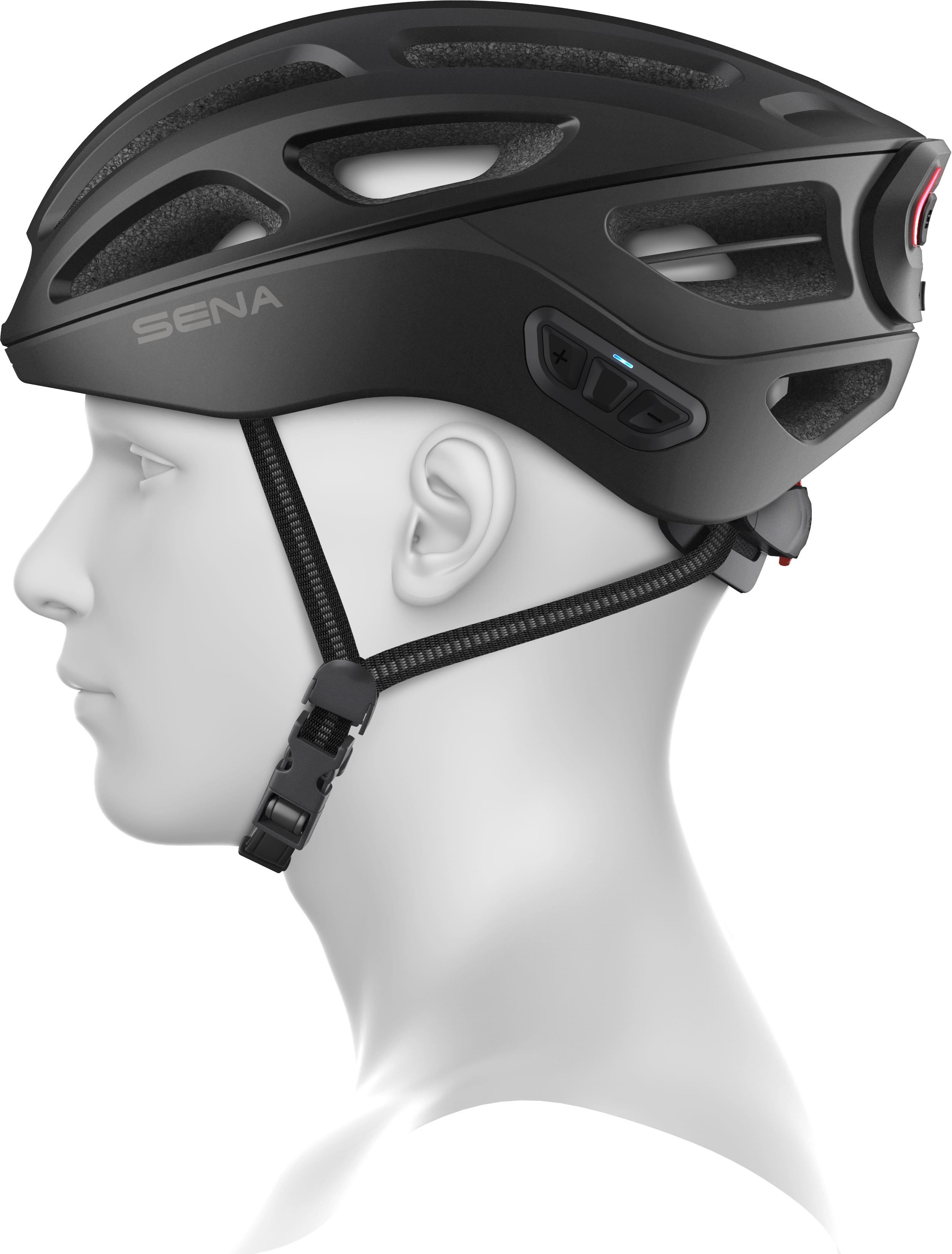 SENA Sena R1 EVO Fahrrad Smart Helm - Matt Black - Größe L (Fahrradhelm, Matt Black)