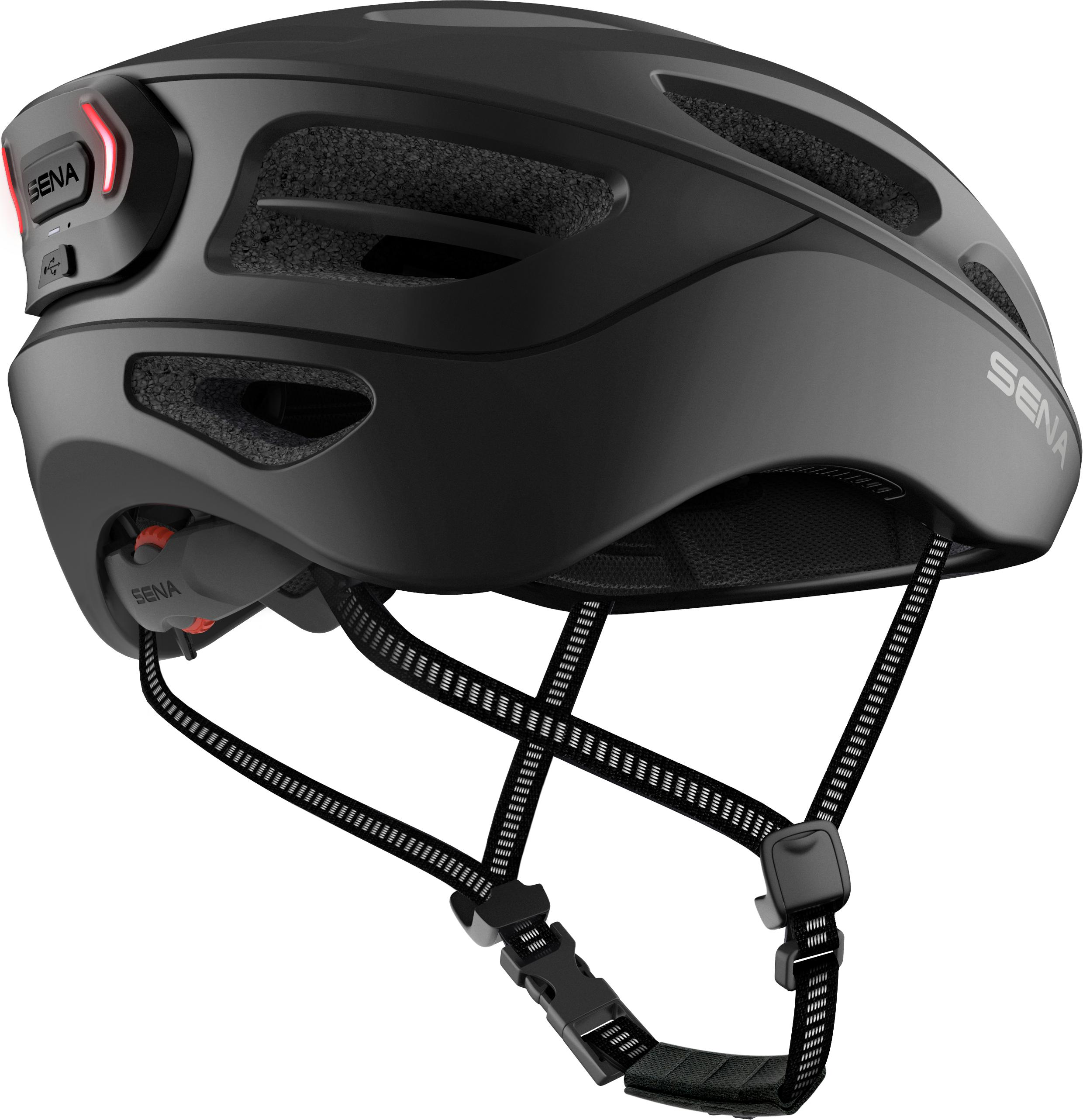 SENA Sena R1 EVO Fahrrad Smart Helm - Matt Black - Größe M (Fahrradhelm, Matt Black)