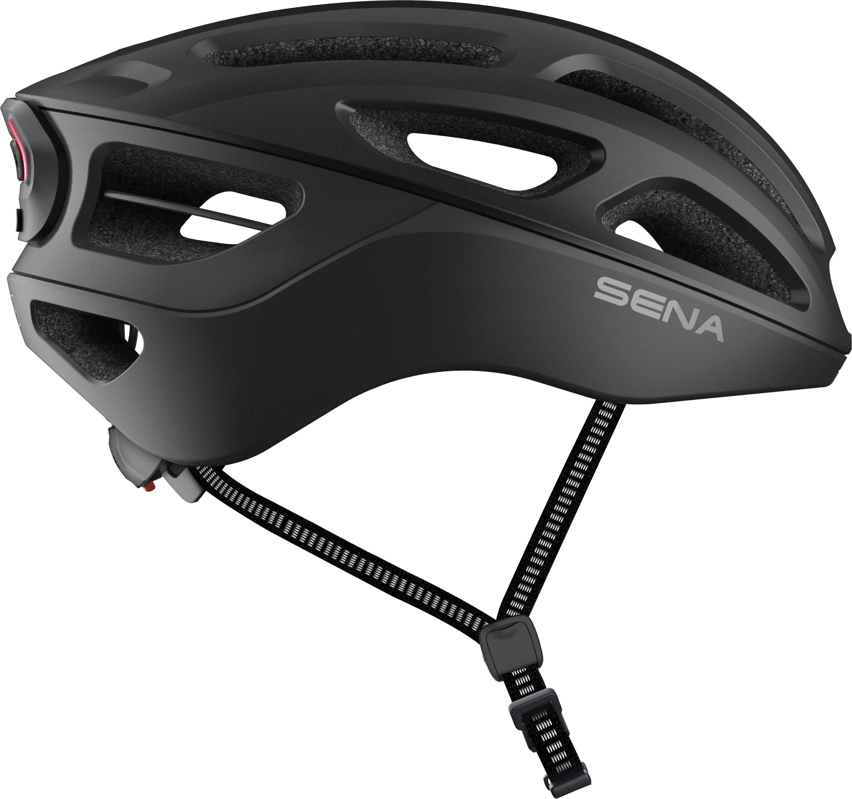 SENA Sena R1 EVO Fahrrad Smart Helm - Matt Black - Größe M (Fahrradhelm, Matt Black)