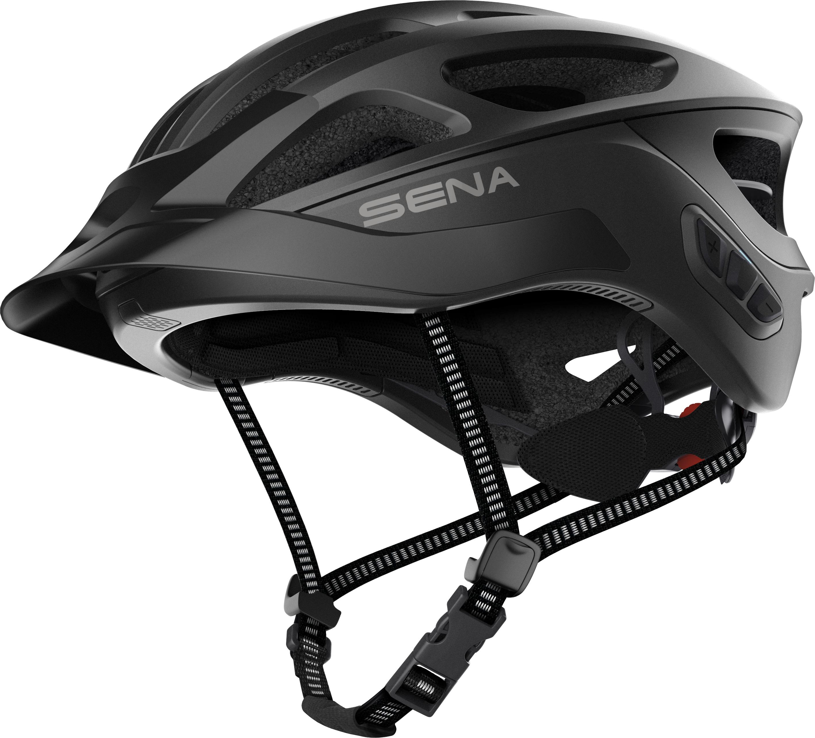 SENA Sena R1 EVO Fahrrad Smart Helm - Matt Black - Größe M (Fahrradhelm, Matt Black)