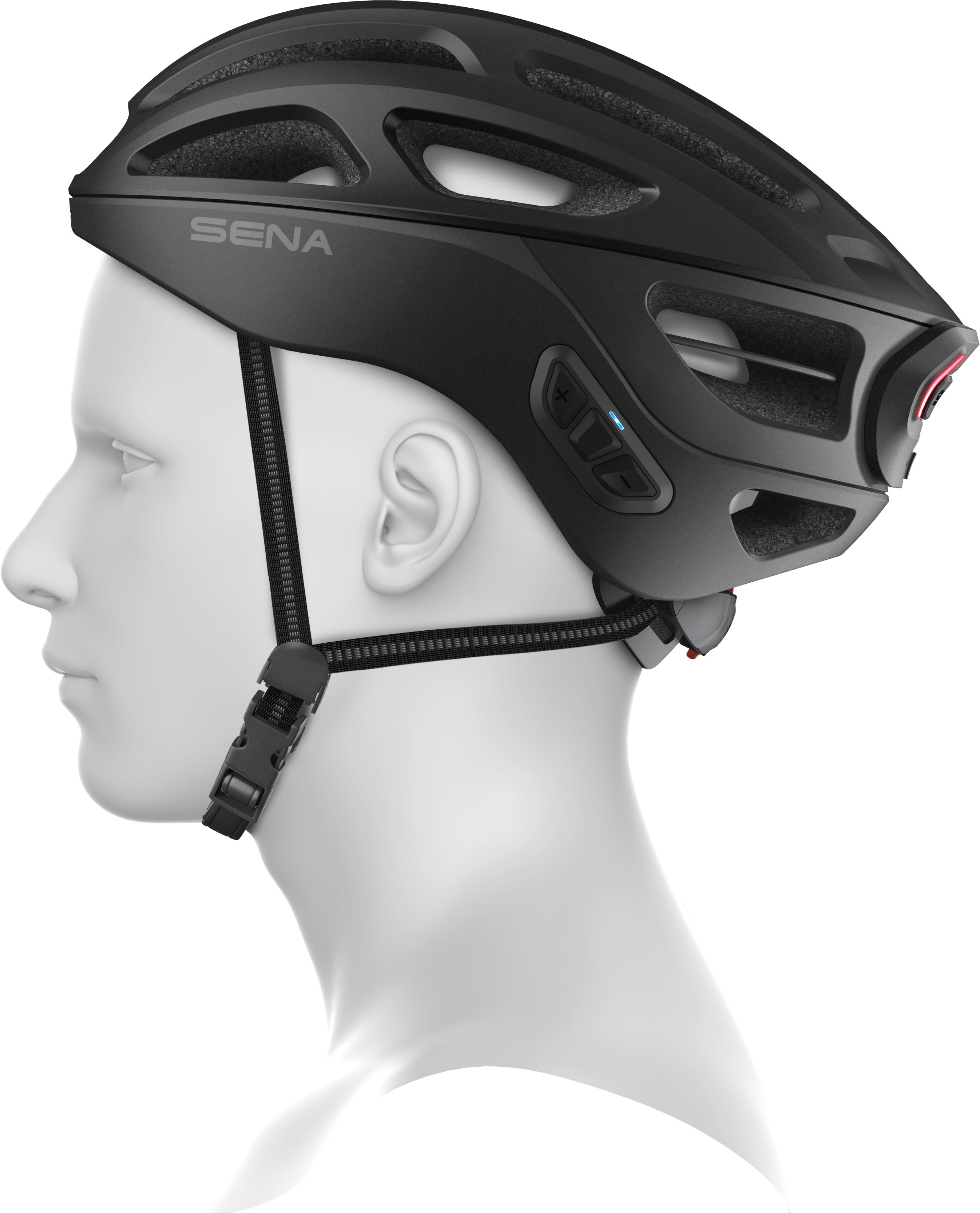 SENA Sena R1 EVO Fahrrad Smart Helm - Matt Black - Größe M (Fahrradhelm, Matt Black)