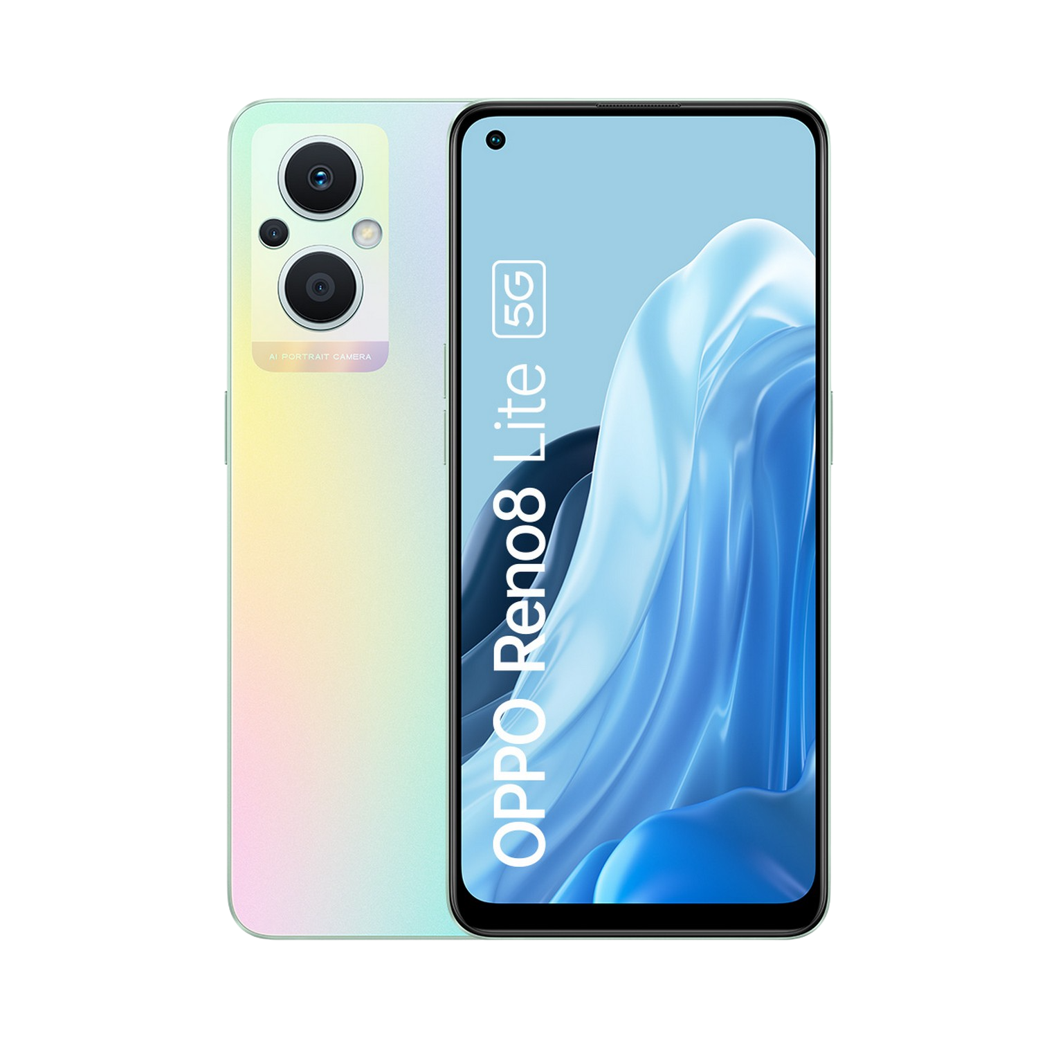 Móvil - OPPO Reno8 Lite 5G, Rainbow, 128 GB, 8 GB RAM, 6.43" FHD+ AMOLED, Qualcomm 695, 4500mAh, Android 11