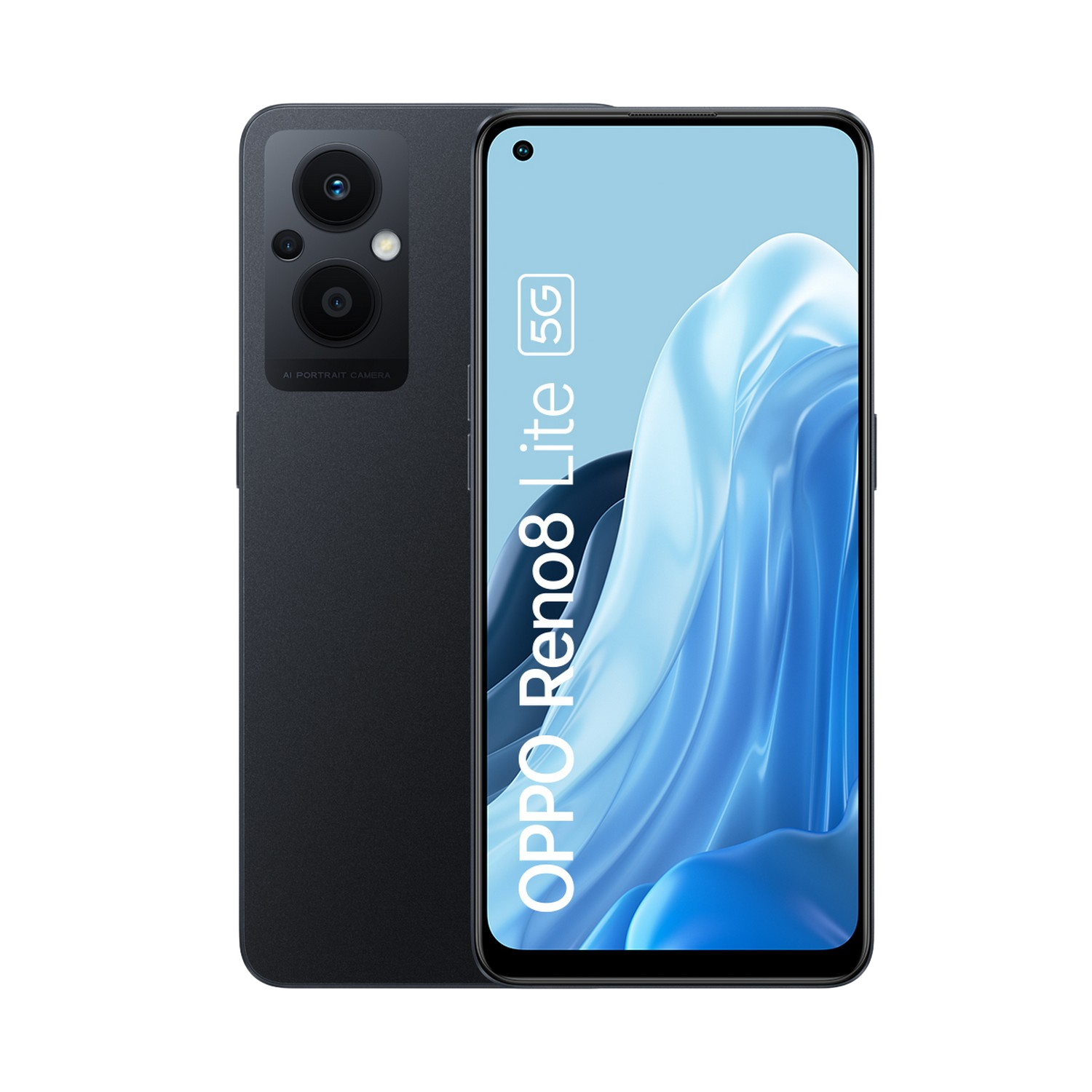 Móvil - OPPO Reno8 Lite 5G, Negro, 128 GB, 8 GB RAM, 6.43" FHD+ AMOLED, Qualcomm 695, 4500mAh, Android 11