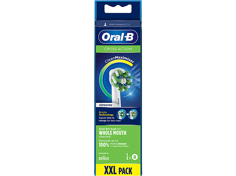 ORAL B EB20 Cross Action 8'li Diş Fırçası Yedek Başlığı Beyaz_6