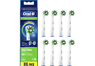 ORAL B EB20 Cross Action 8'li Diş Fırçası Yedek Başlığı Beyaz_0