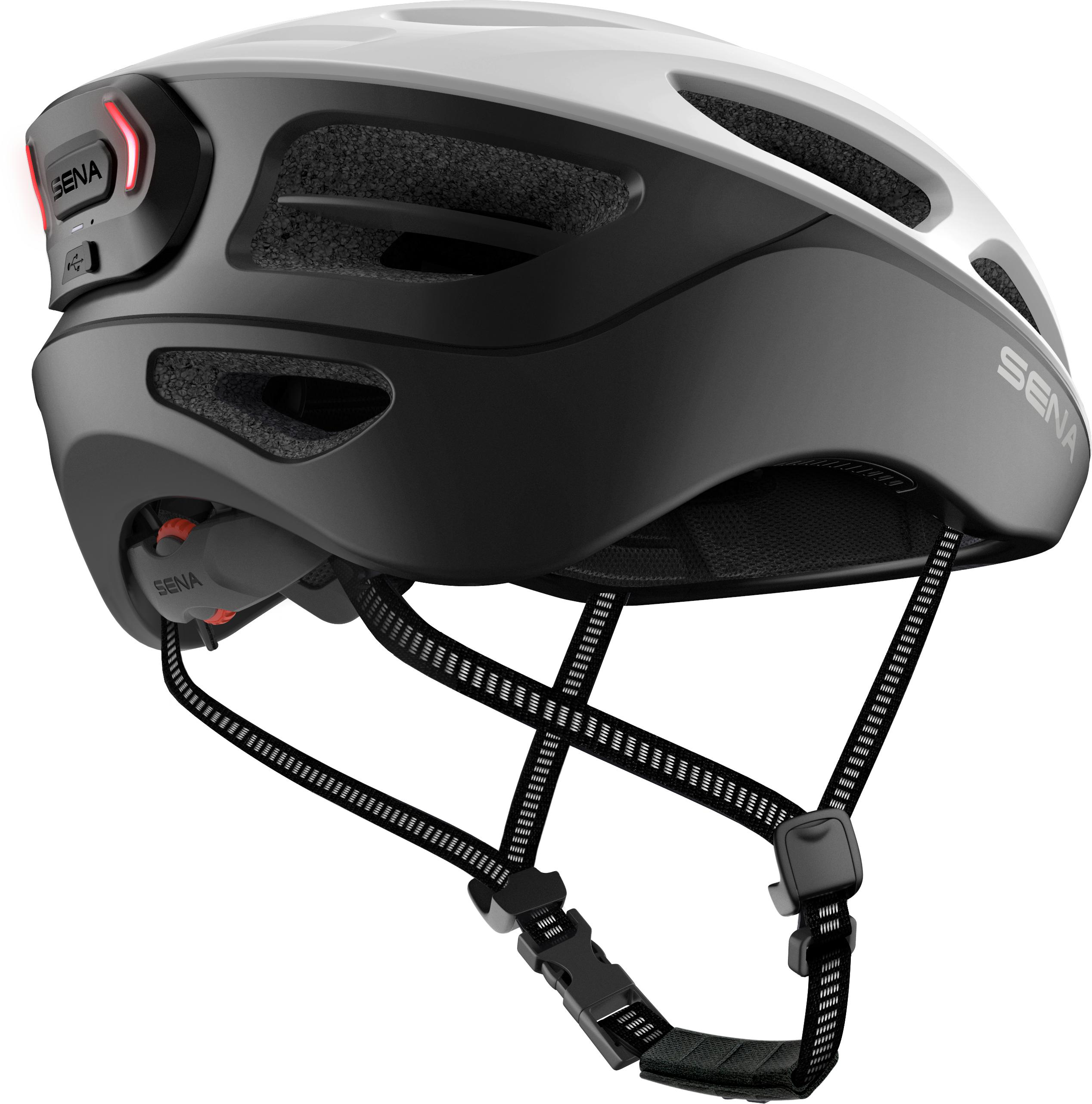 SENA Sena R1 EVO Fahrrad Smart Helm - Matt White - Größe M (Fahrradhelm, Matt White)