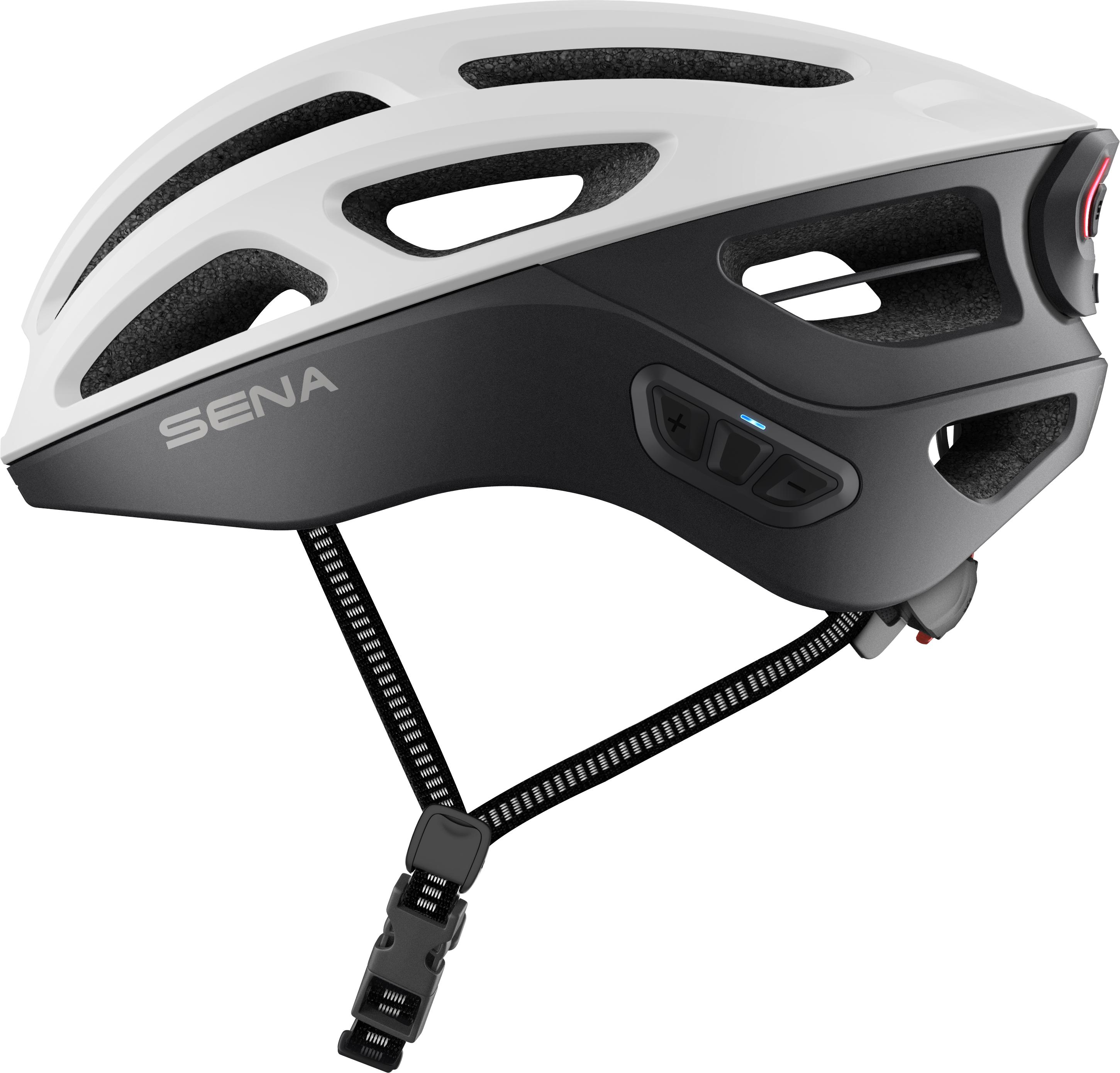 SENA Sena R1 EVO Fahrrad Smart Helm - Matt White - Größe M (Fahrradhelm, Matt White)
