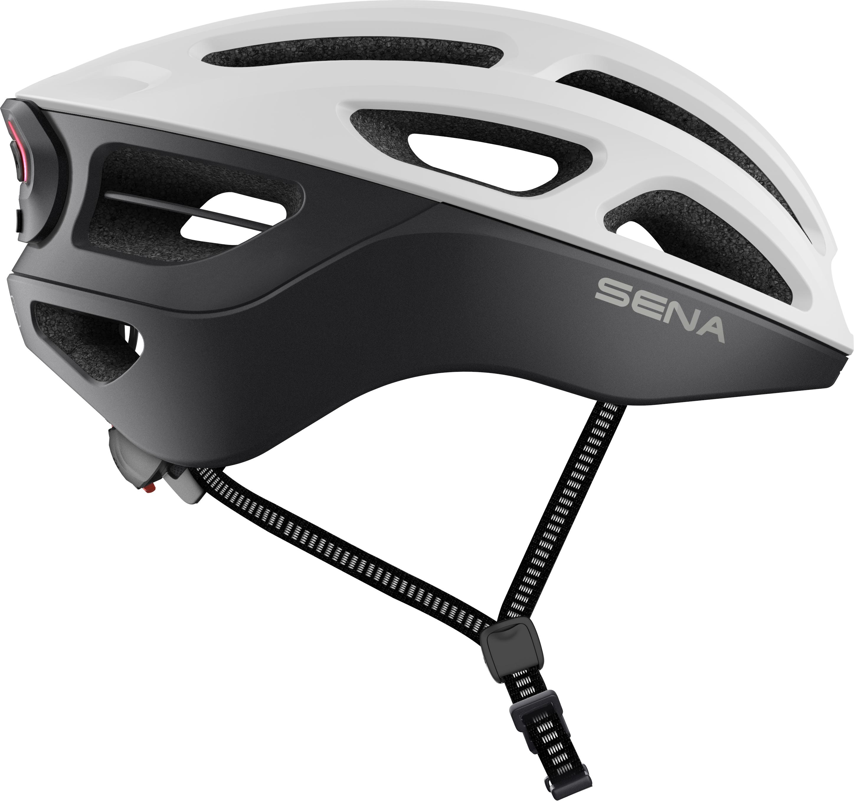 SENA Sena R1 EVO Fahrrad Smart Helm - Matt White - Größe M (Fahrradhelm, Matt White)