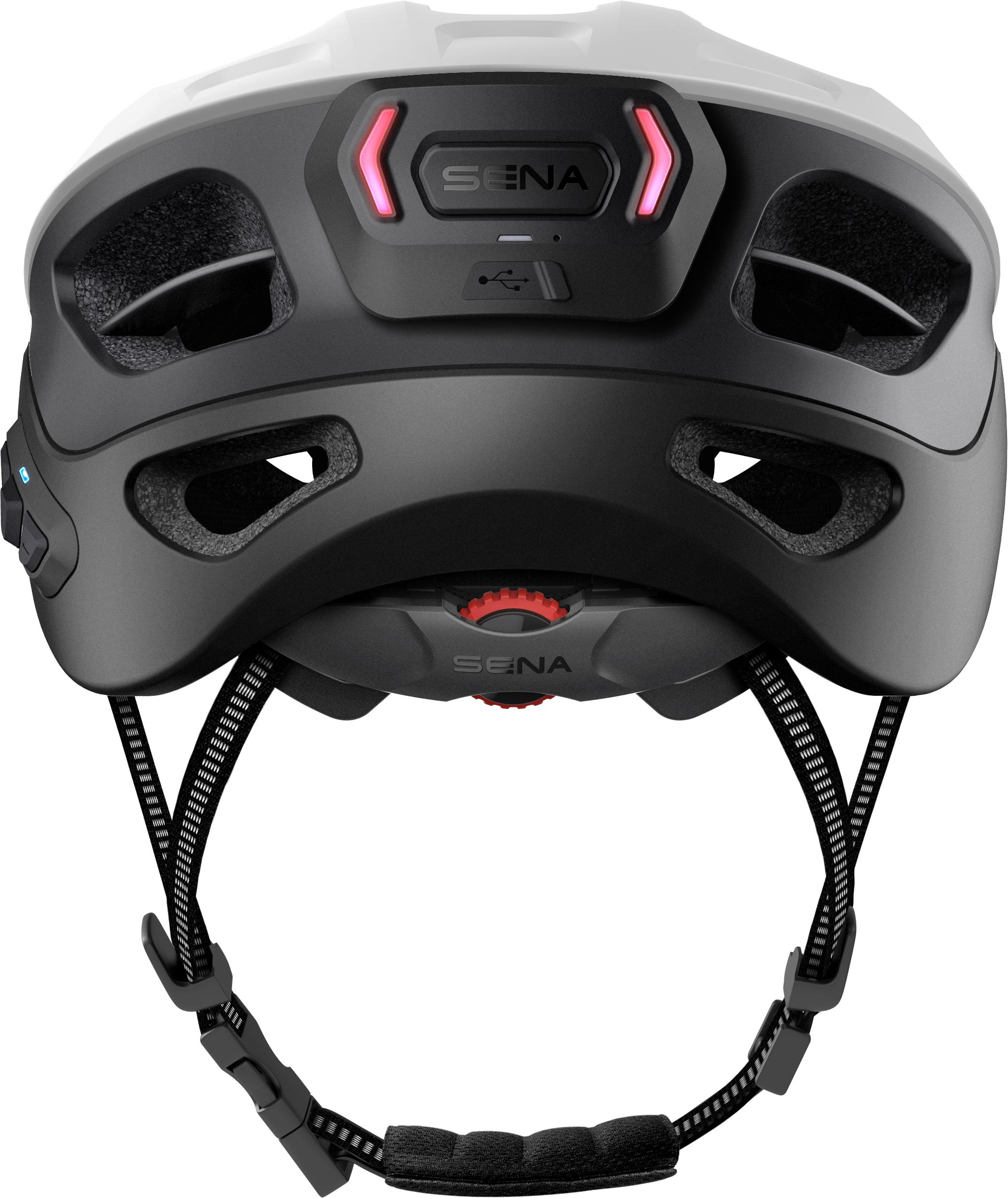 SENA Sena R1 EVO Fahrrad Smart Helm - Matt White - Größe M (Fahrradhelm, Matt White)