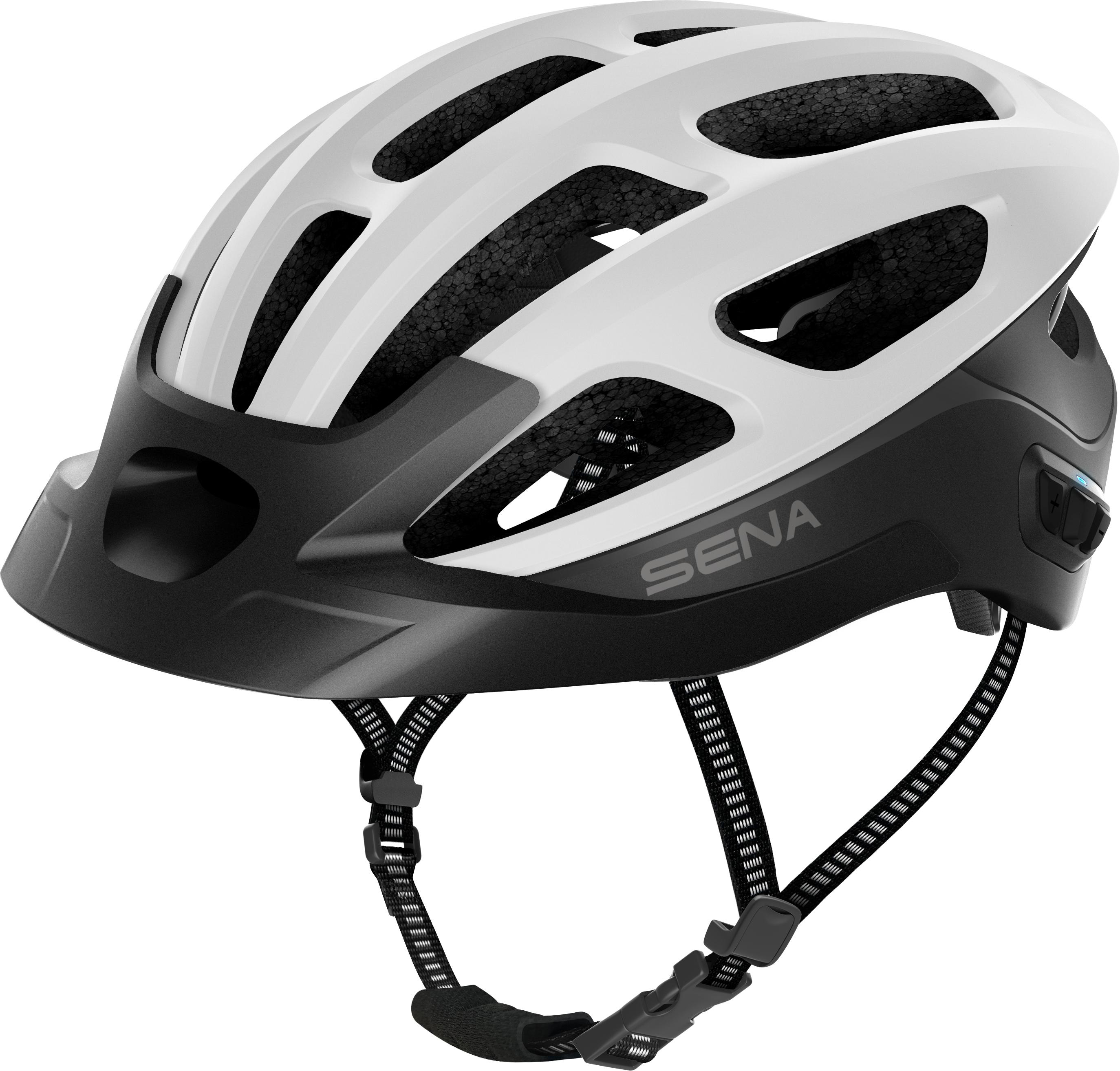 SENA Sena R1 EVO Fahrrad Smart Helm - Matt White - Größe M (Fahrradhelm, Matt White)