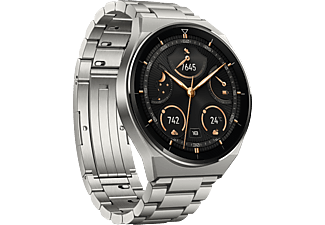 HUAWEI WATCH GT 3 Pro Titanium (46 mm) - Smartwatch (140 - 210 mm, Titan, Titangrau)