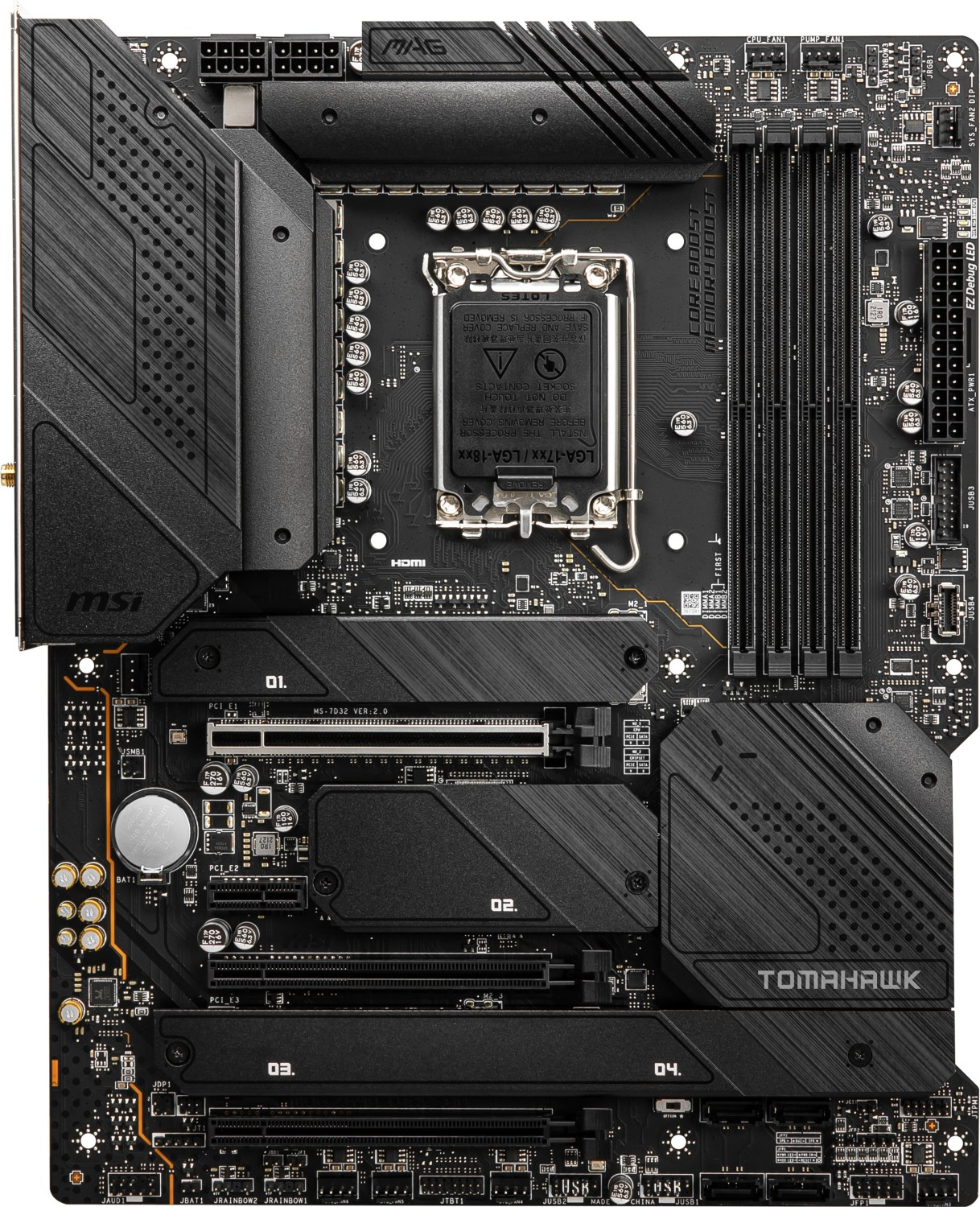 MSI Mainboard MAG Z690 Tomahawk WIFI, DDR5, LGA 1700, ATX, USB-C 3.2, WiFi6E, BT 5.2, 2.5Gb LAN