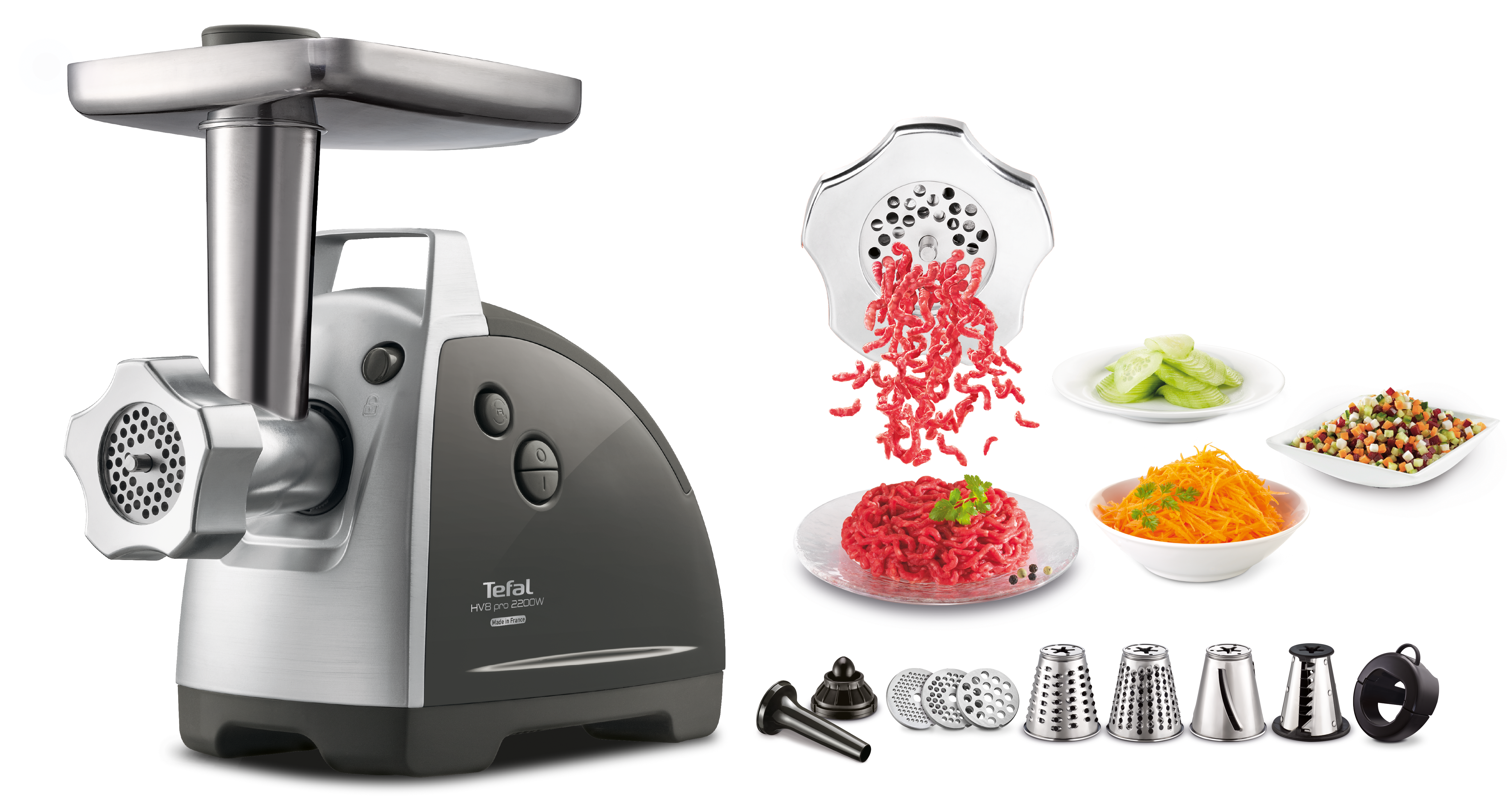 TEFAL NE688837 9 az 1ben Húsdaráló, 2200 W, fekete