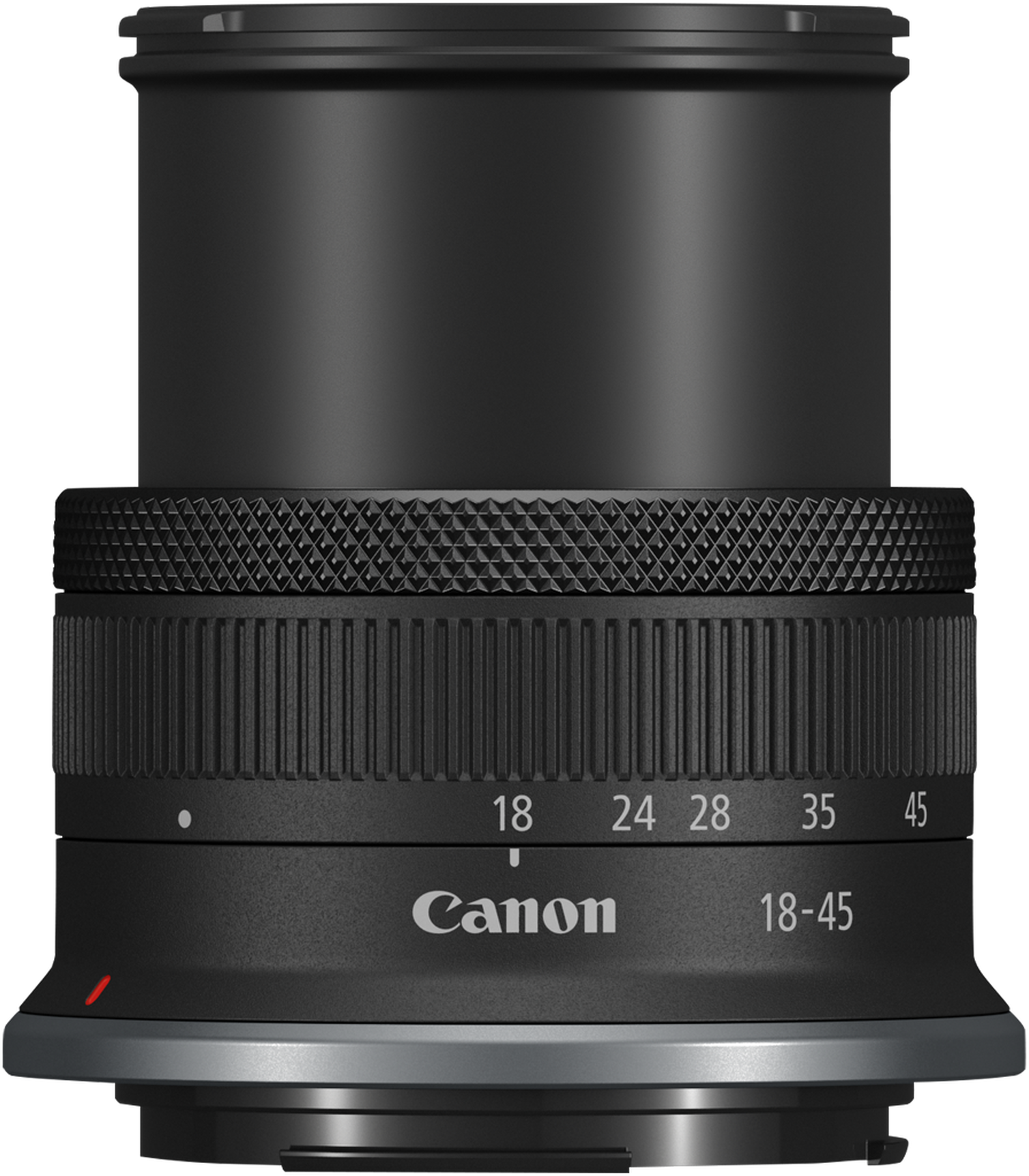 Objectif d'appareil photo noir avec logo Canon et marquages de focale.