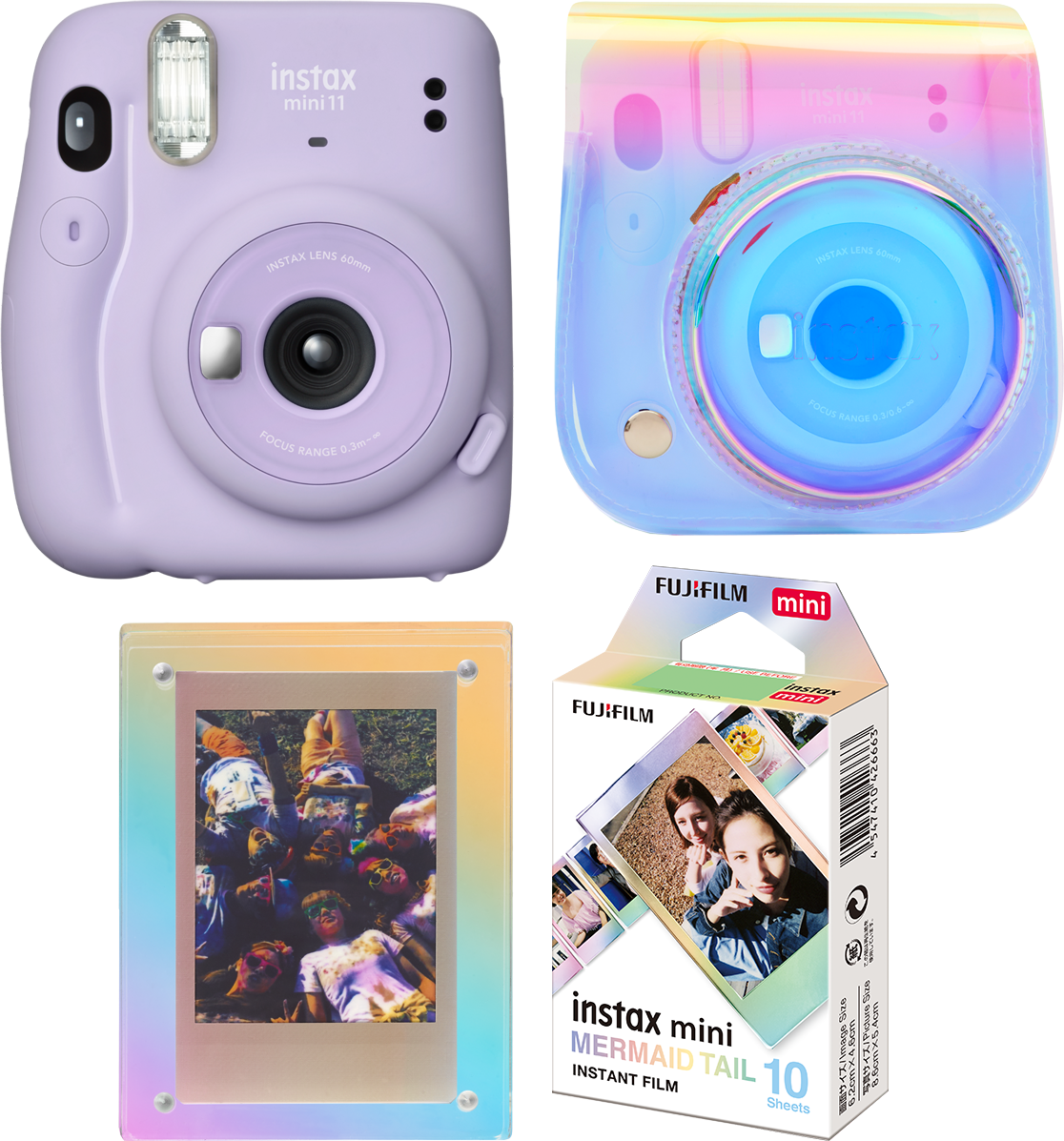 FUJIFILM Instax Mini 11 Lilac Purple Iridescent Bundel | MediaMarkt