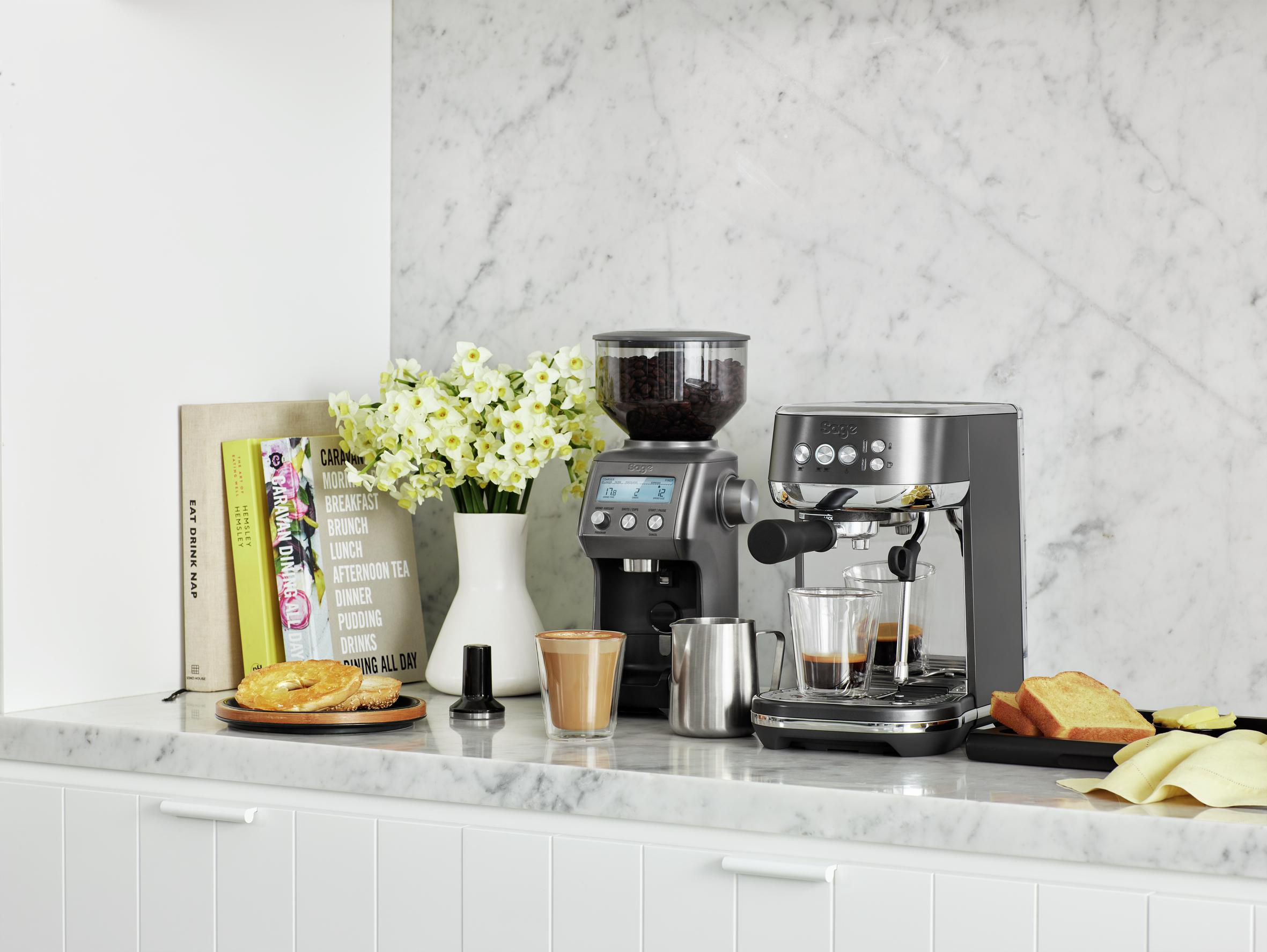 SAGE SCG820BST4EEU1 the Smart Grinder Pro Kaffeemühle Schwarz/Edelstahl 165 Watt, Kegelmahlwerk