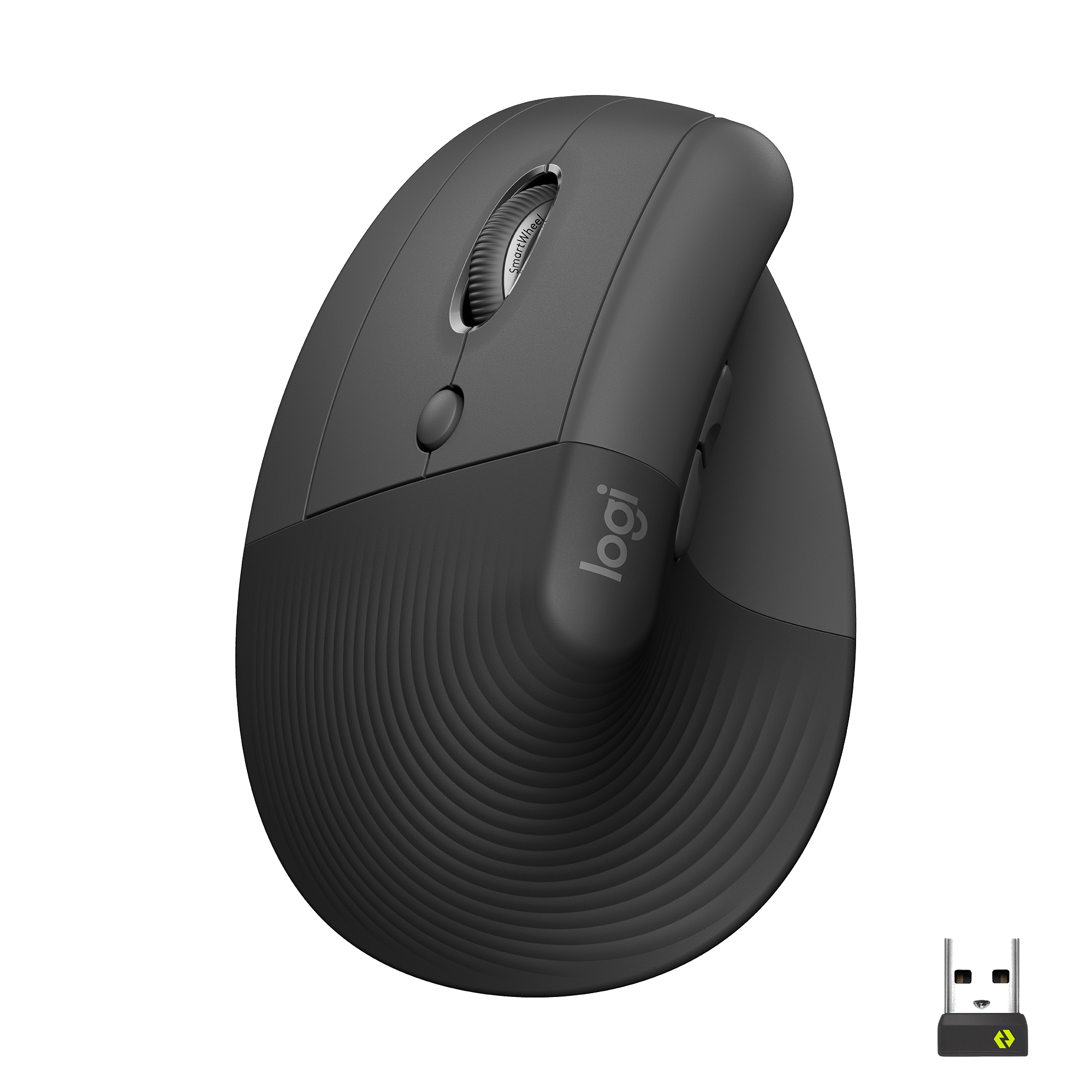 Ratón - Logitech Lift Vertical Ergonómico Mano Izquierda, Inalámbrico, 4000 ppp, Grafito