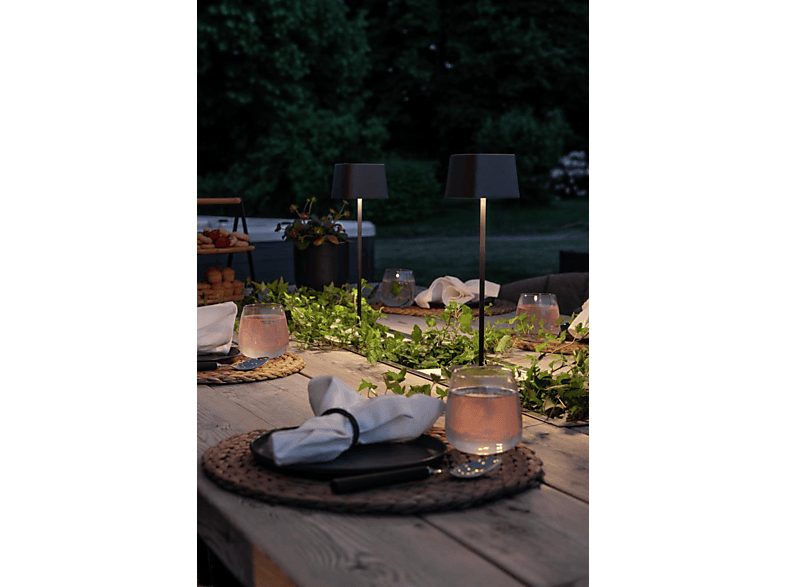 KONSTSMIDE Capri Tischleuchte, Schwarz, Warmweiß / Kaltweiß