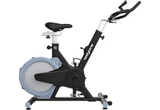 Bicicleta estática - Bodytone DS07, Manillar Spinning, Volante de inercia, Freno de fricción, Negro/Gris