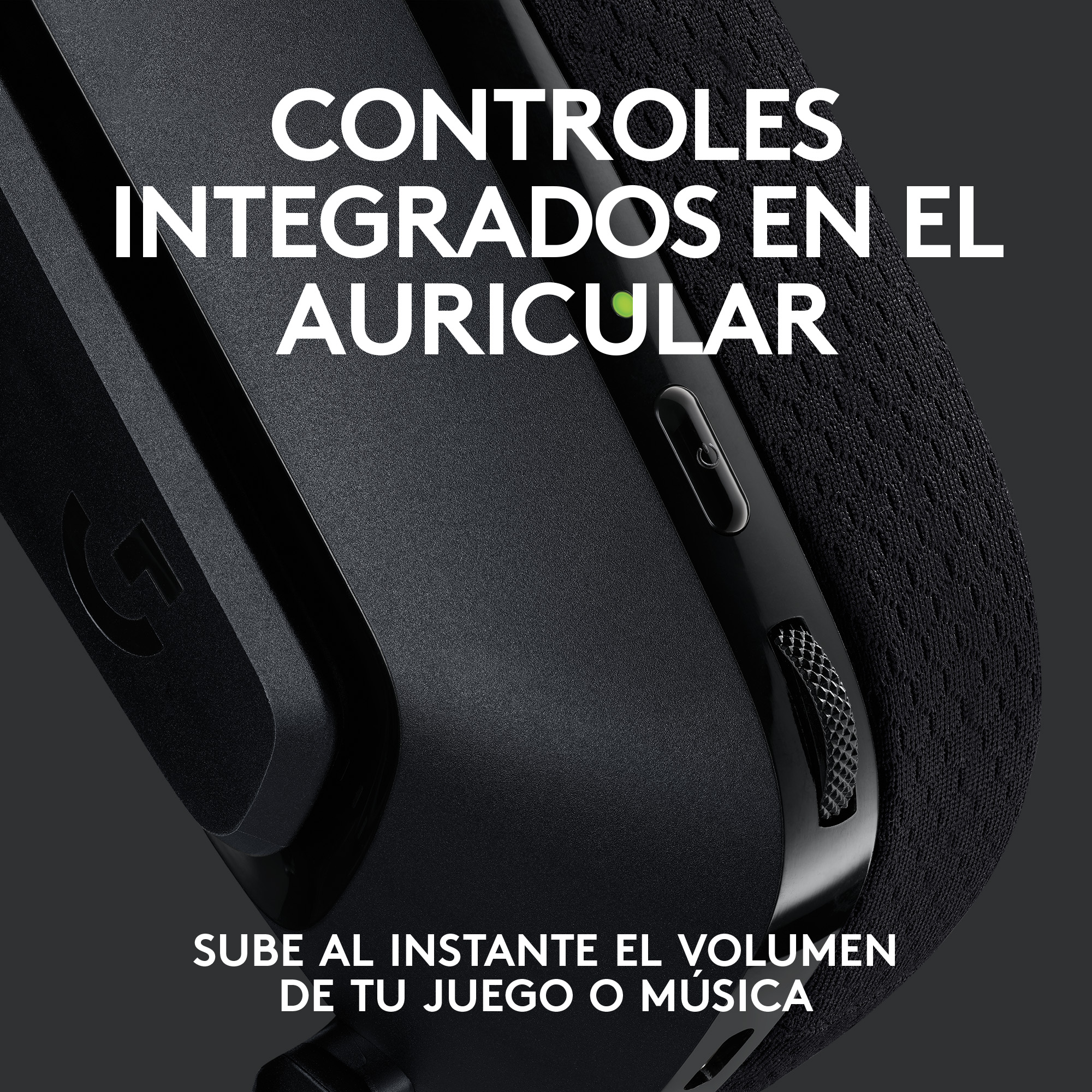 Auriculares con controles integrados, que promueven el ajuste de volumen instantáneo.