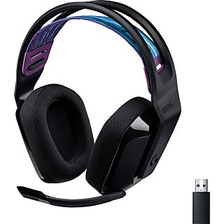 Auriculares gaming - Logitech G G535, Bluetooth, Inalámbrico, Micrófono, Lightspeed, PC, PS4, PS5, Negro