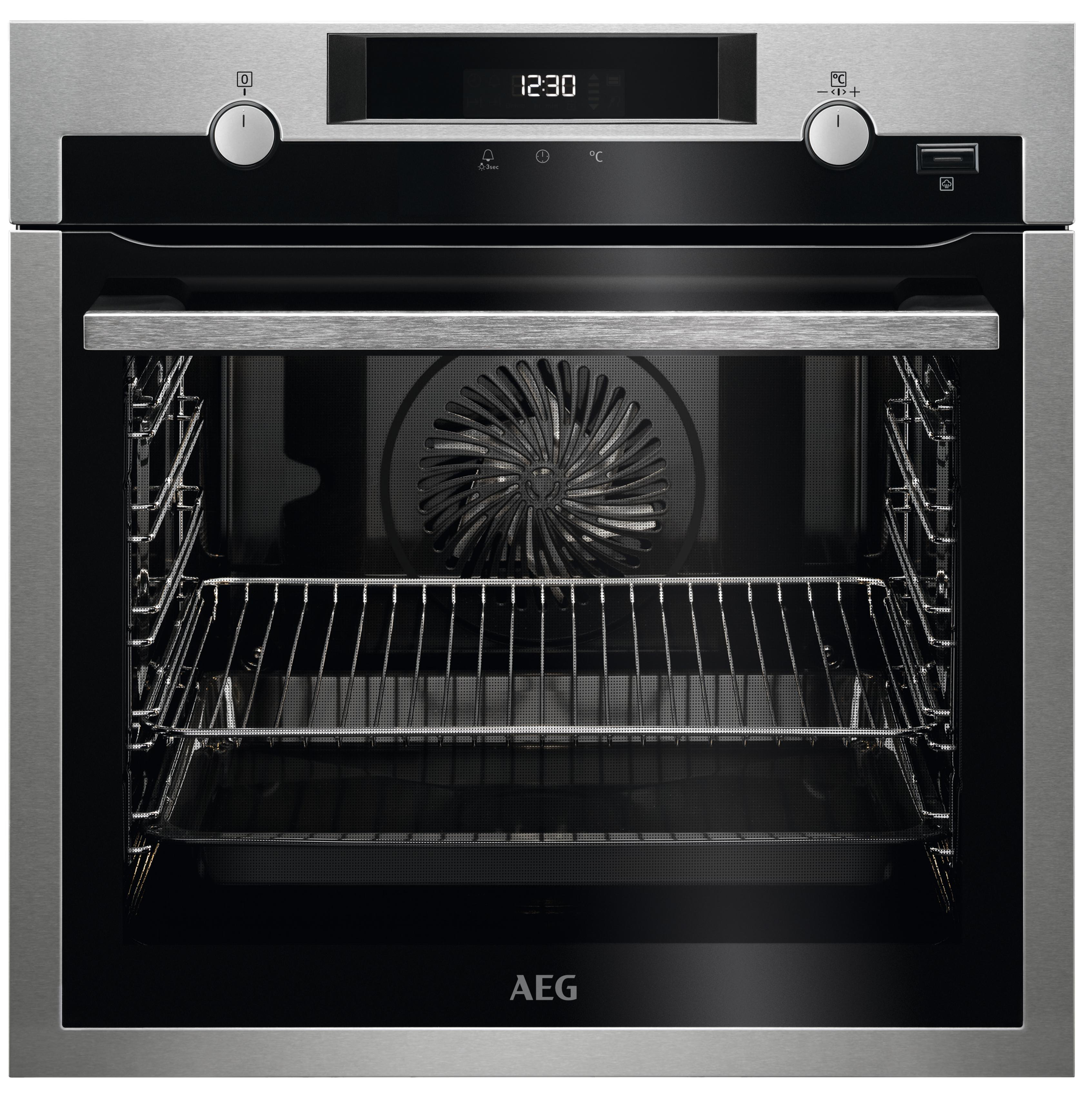 AEG KOMB55PIS2 Serie 6000 mit SteamBake Feuchtigkeitszugabe (mit Pyrolyse), Backofenset (Induktionskochfeld, A+, 71 l)