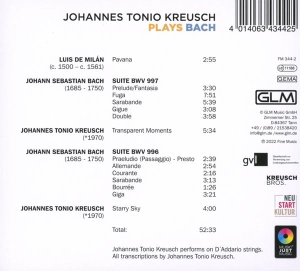 Johannes Tonio Kreusch - Plays Bach  - (CD)