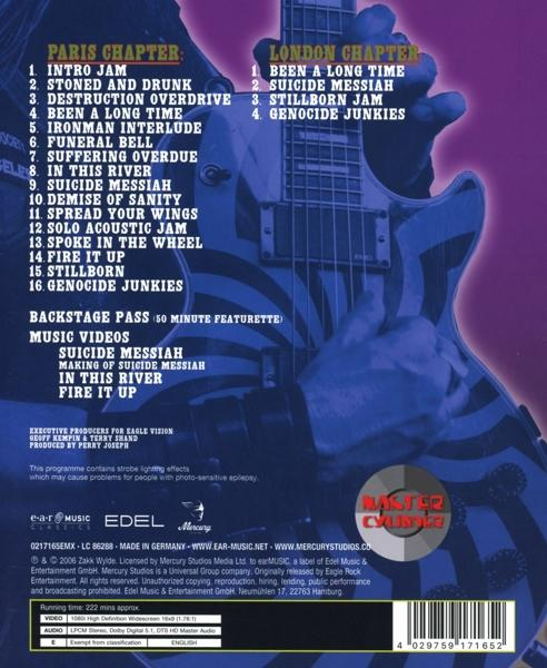 Albumcover mit Gitarre und Text. Enthält Tracklisten, Credits und Logos. Mercury Studios-Logo sichtbar.
