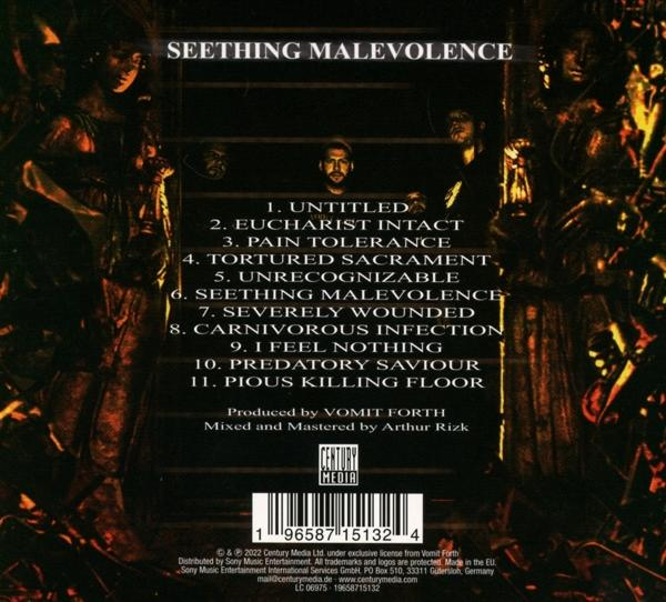 Albumcover mit Songtiteln und Logos.