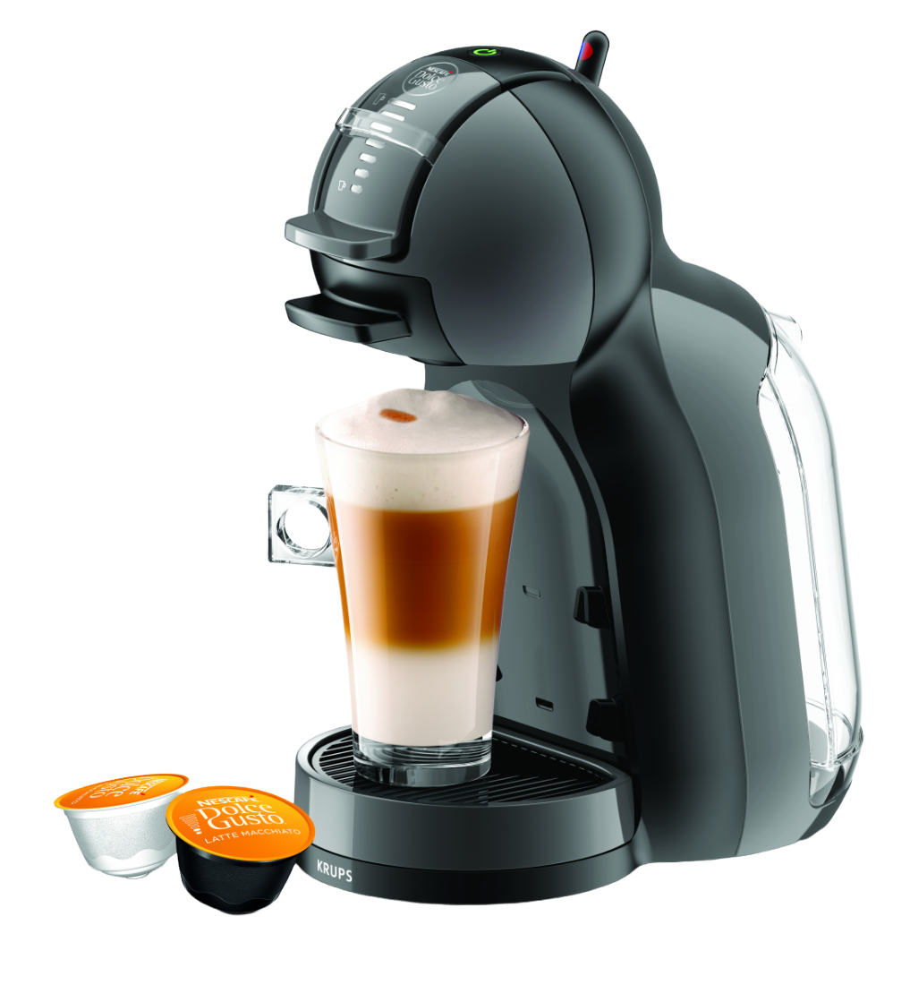 Cafetera Dolcegusto Mini me kp1208 15 bares negra cápsulas gusto krups kp1208ib negragris deposito 0.8l. 1500 kp1208sc