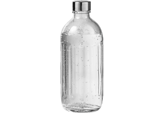 AARKE Pouteille en verre Pro - une bouteille d'eau (Transparent/Acier)