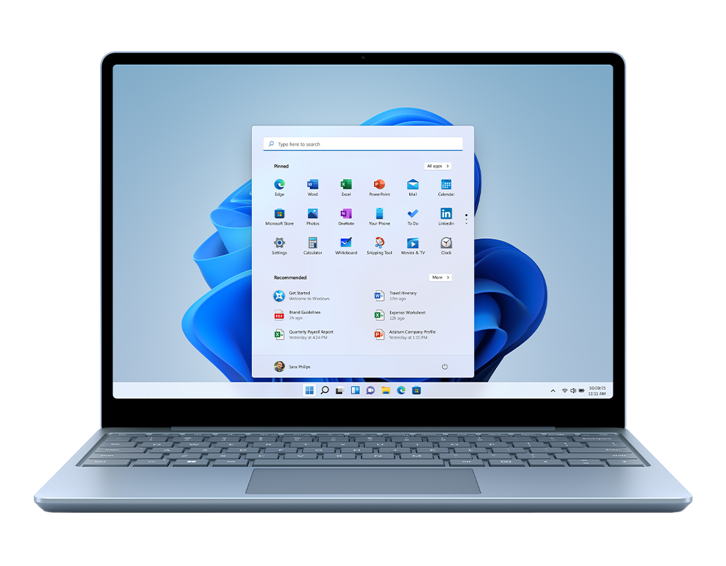 MICROSOFT Surface Laptop Go 2 - Notebook (12.4 ", 256 GB SSD, Blu ghiaccio)
