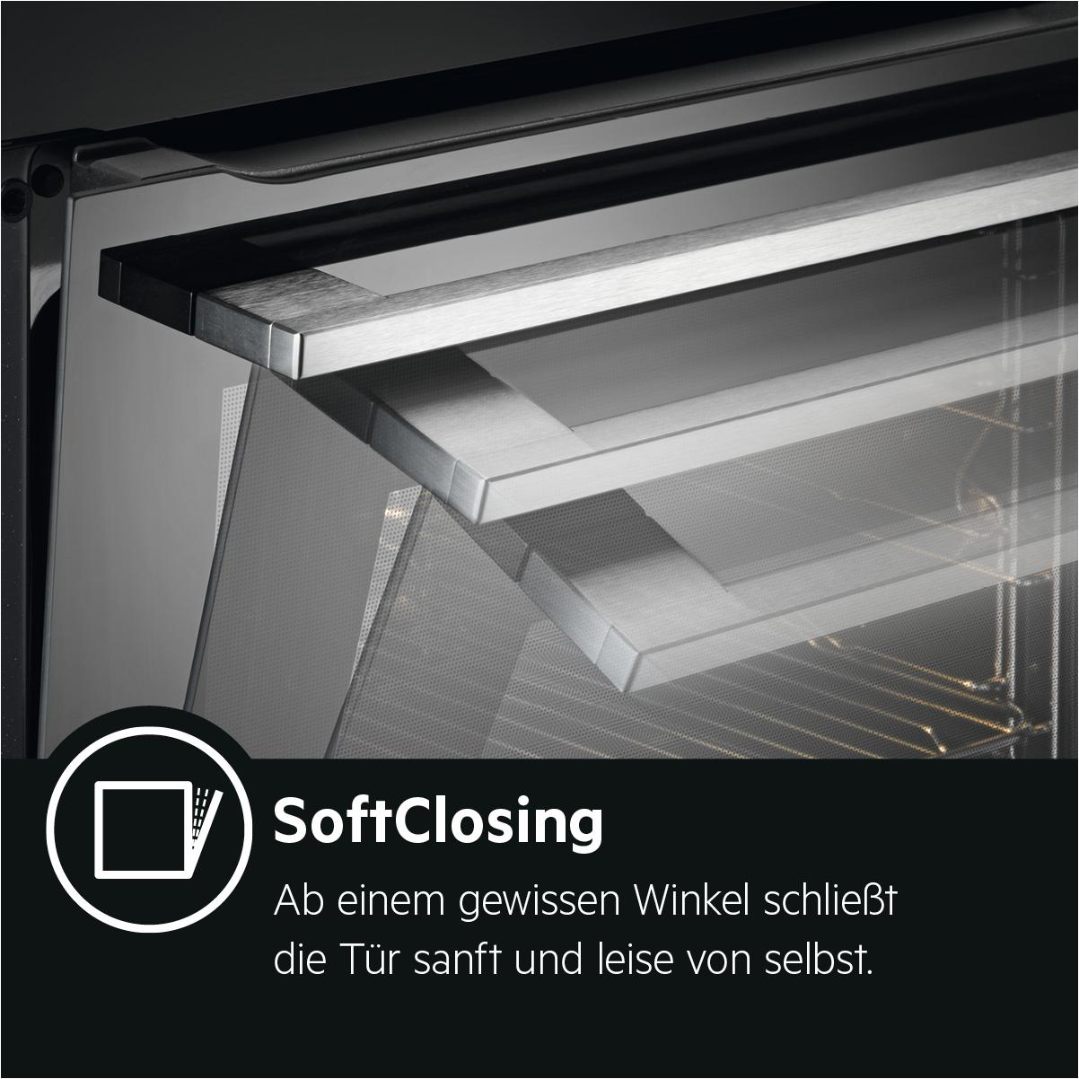 AEG KOMB55PIS2 Serie 6000 mit SteamBake Feuchtigkeitszugabe (mit Pyrolyse), Backofenset (Induktionskochfeld, A+, 71 l)