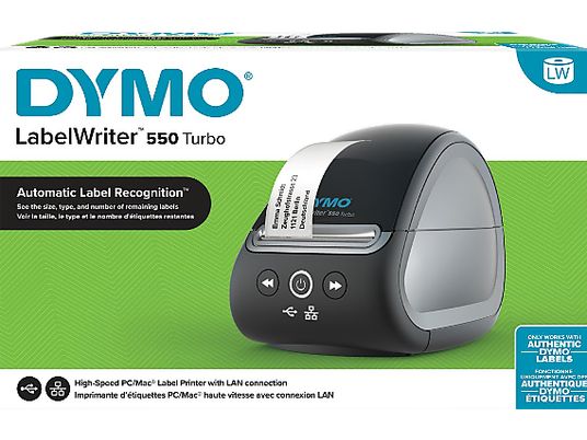 DYMO LabelWriter 550 turbo - Etikettendrucker (Schwarz/Silber)