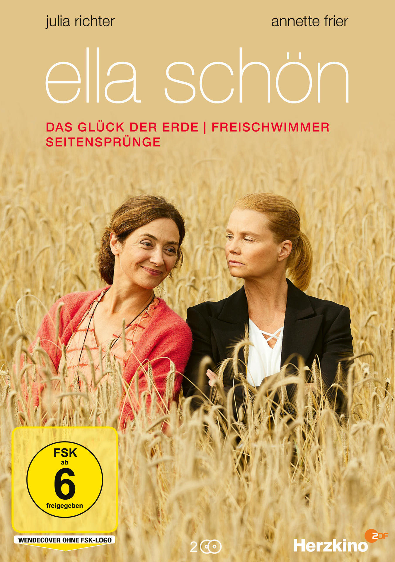 Zwei Frauen in einem Weizenfeld, Filmtitel oben, Filmfreigabe unten links.