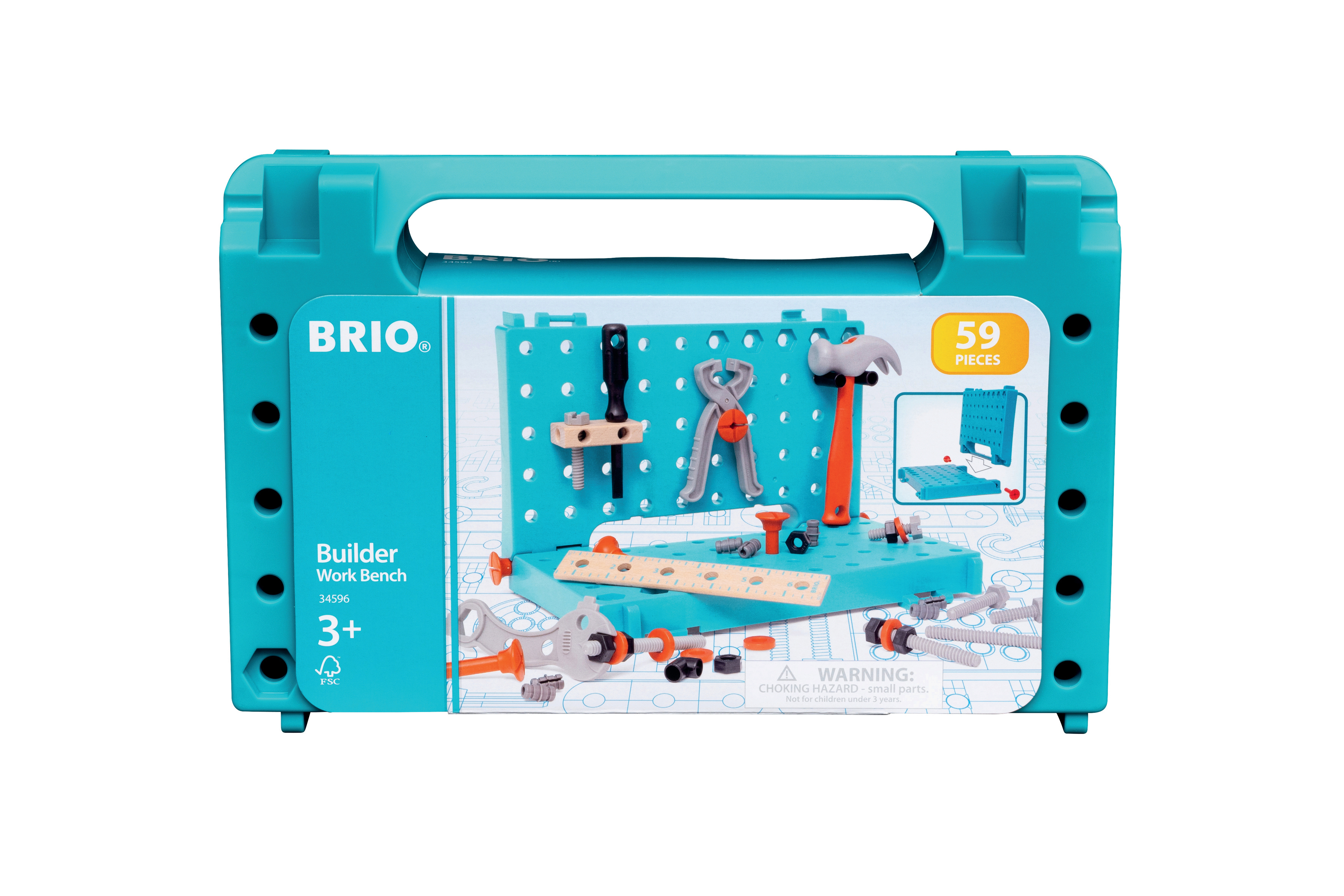 BRIO Builder Holzspielzeug Arbeitsbank Mehrfarbig