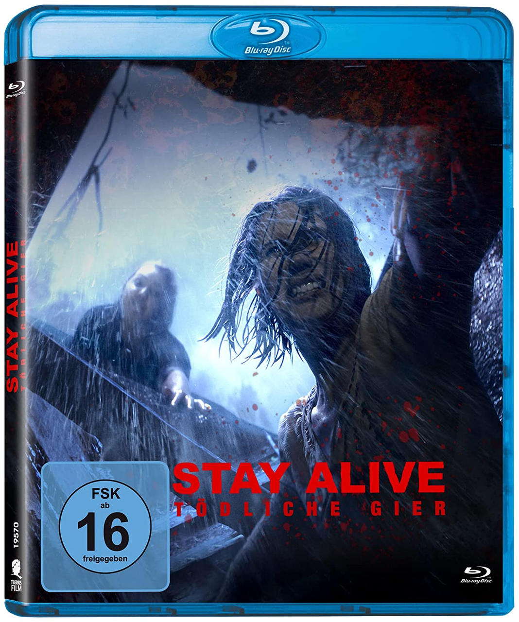 Filmcover für 'Stay Alive' mit einer gruseligen Frau.
