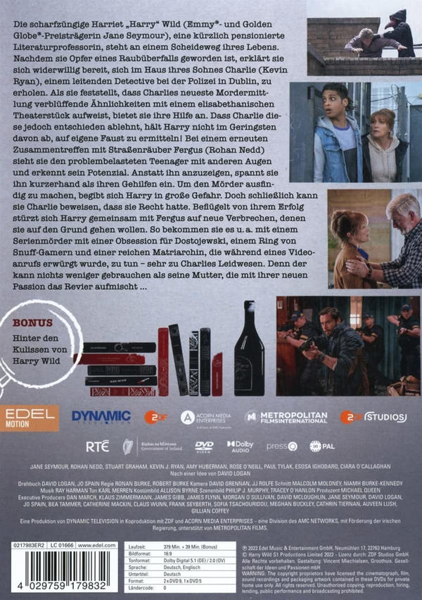DVD-Hülle mit Filmplakat, Text in mehreren Sprachen und einem Bonusbereich.
