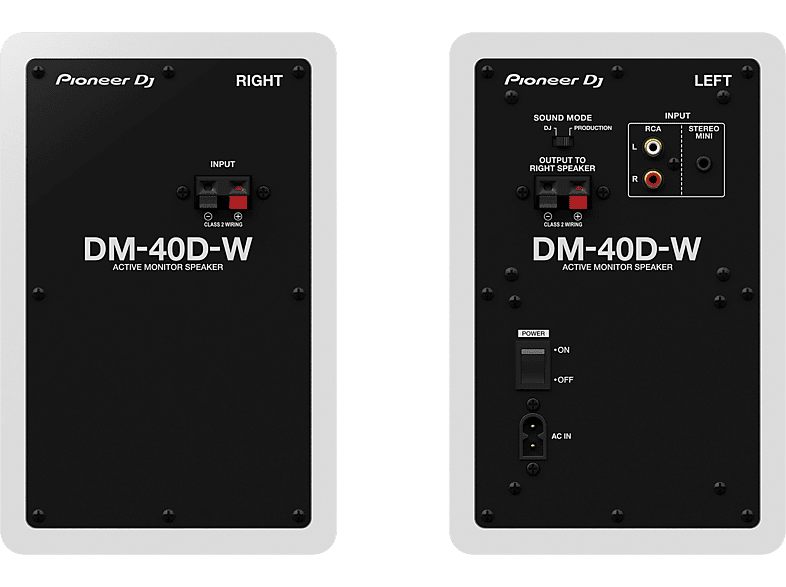 Pioneer DJ DM-40D-W Aktiv-Monitor-Lautsprecher (Paar), weiß — Foto 2 von 2