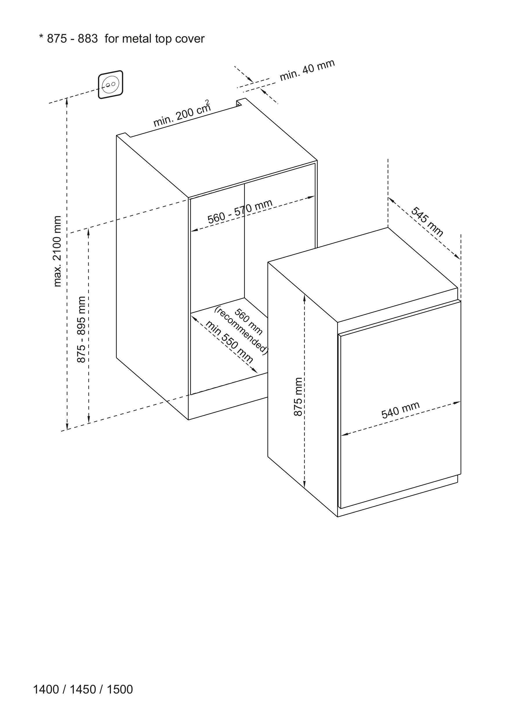 RESPEKTA KS88.0 Kühlschrank (133 l, F, 875 mm hoch, Weiß)