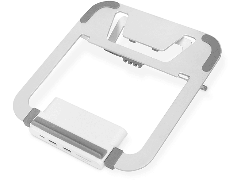 DIGITUS Notebookständer mit USB-C Dockingstation, 10-15 Zoll, HDMI 1.4, USB 3.1 Gen 1, Aluminium